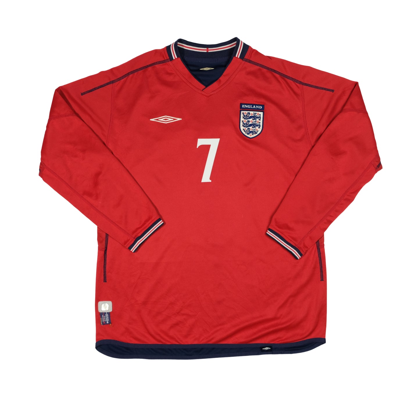 England Beckham Original 2002/2004 Home Football Shirt Large