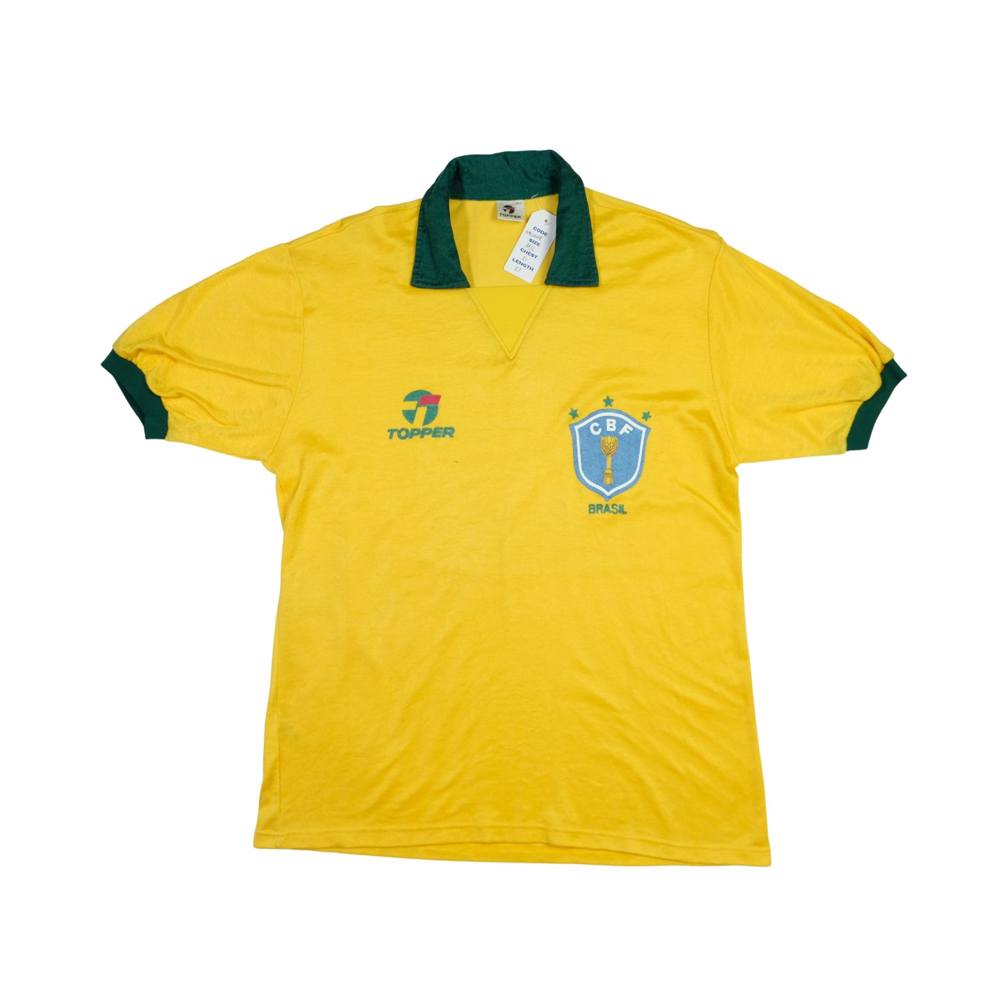 Brazil Original 1990 Topper Home Football Shirt Medium/Large