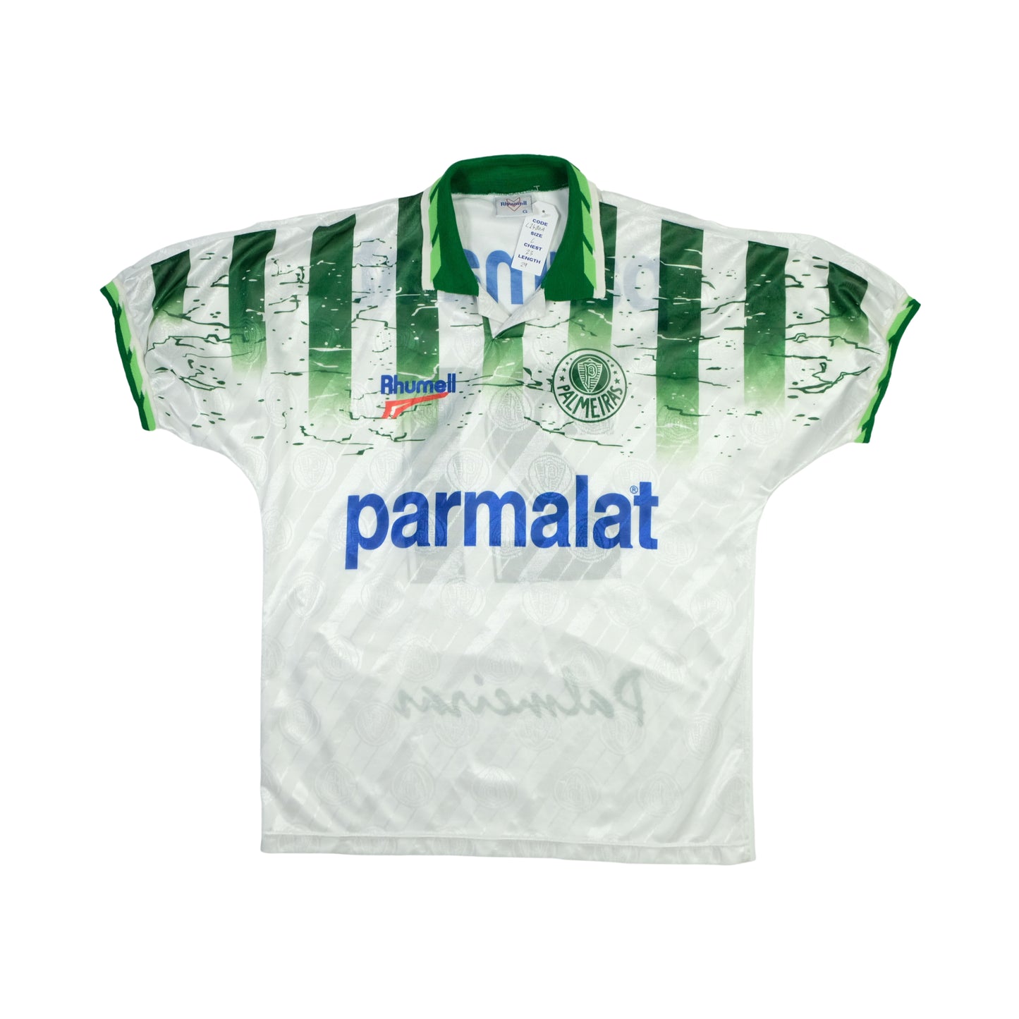 Palmeiras (Brazil) Rhummel Parmalat Original 1996 Away Football Shirt Large