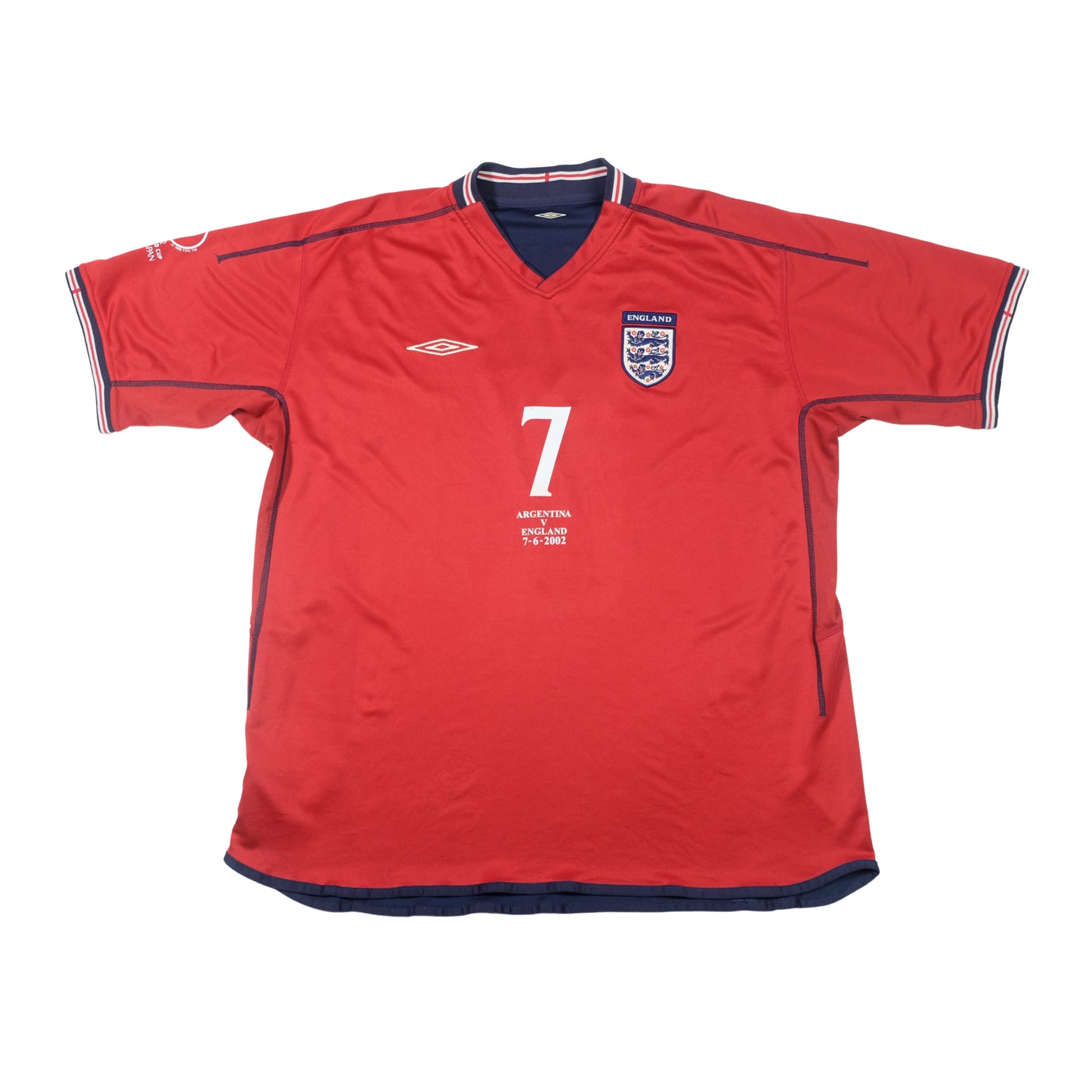 England Beckham Original 2002/2004 Home Football Shirt XL