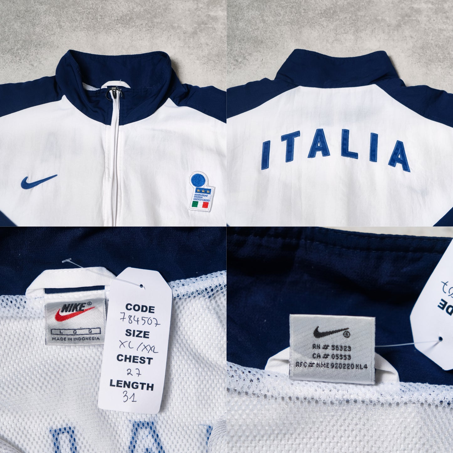 1998 Italy Track Football Jacket Nike (XXL)
