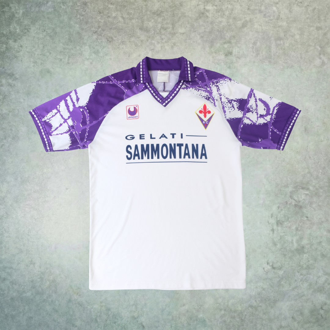 Uhlsport フィオレンティーナ 94-95 ユニフォーム イタリア製 L 1994/95 Fiorentina Away Shirt Uhlsport (L) | VICE Football Store