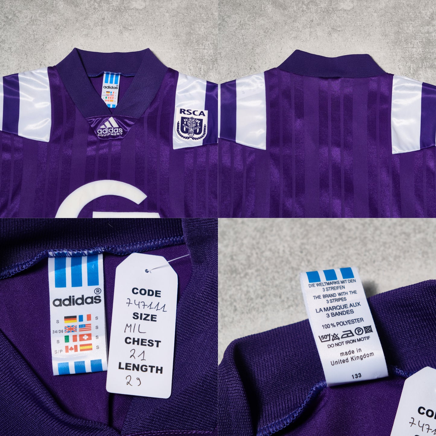 1992/93 RSC Anderlecht Home Shirt Adidas (M/L)
