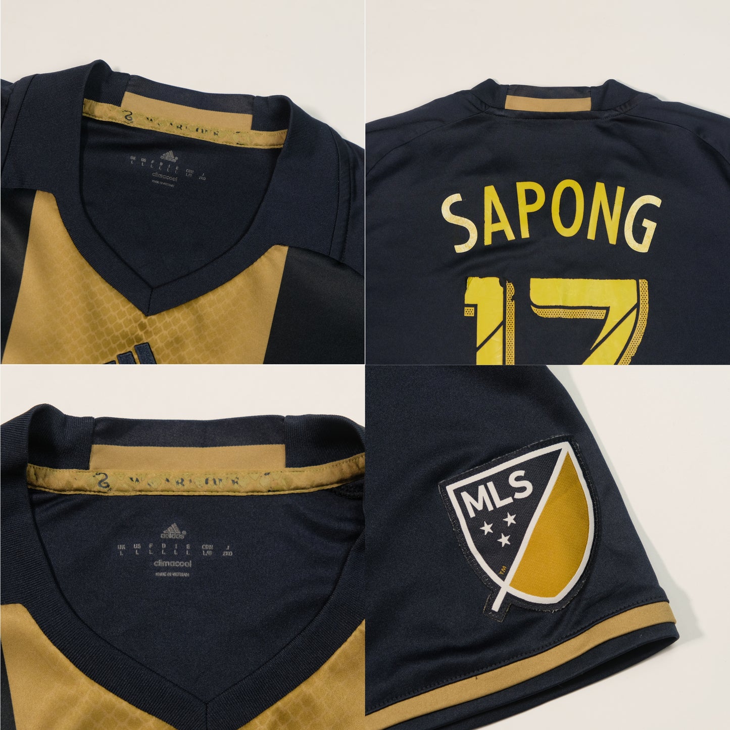 2014 Philadelphia Union Home Shirt Adidas Sapong (S)