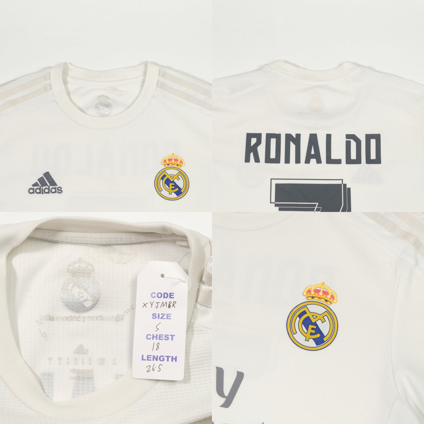 2015/16 Real Madrid Home Shirt Ronaldo Adidas (S)