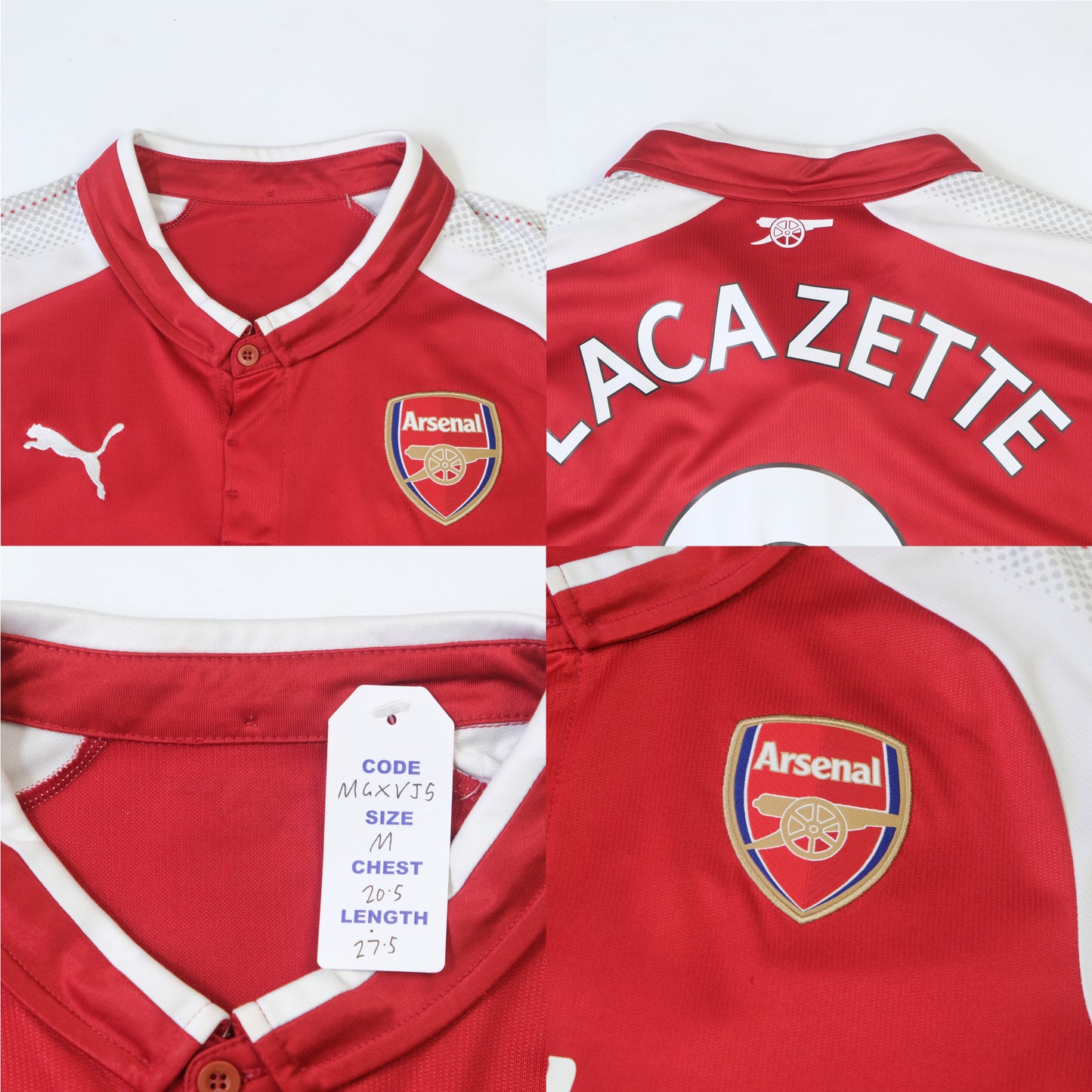 2017/18 Arsenal Home Shirt Puma Lacazette (M)