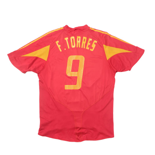 2004 Spain Home Shirt Adidas Torres (L)