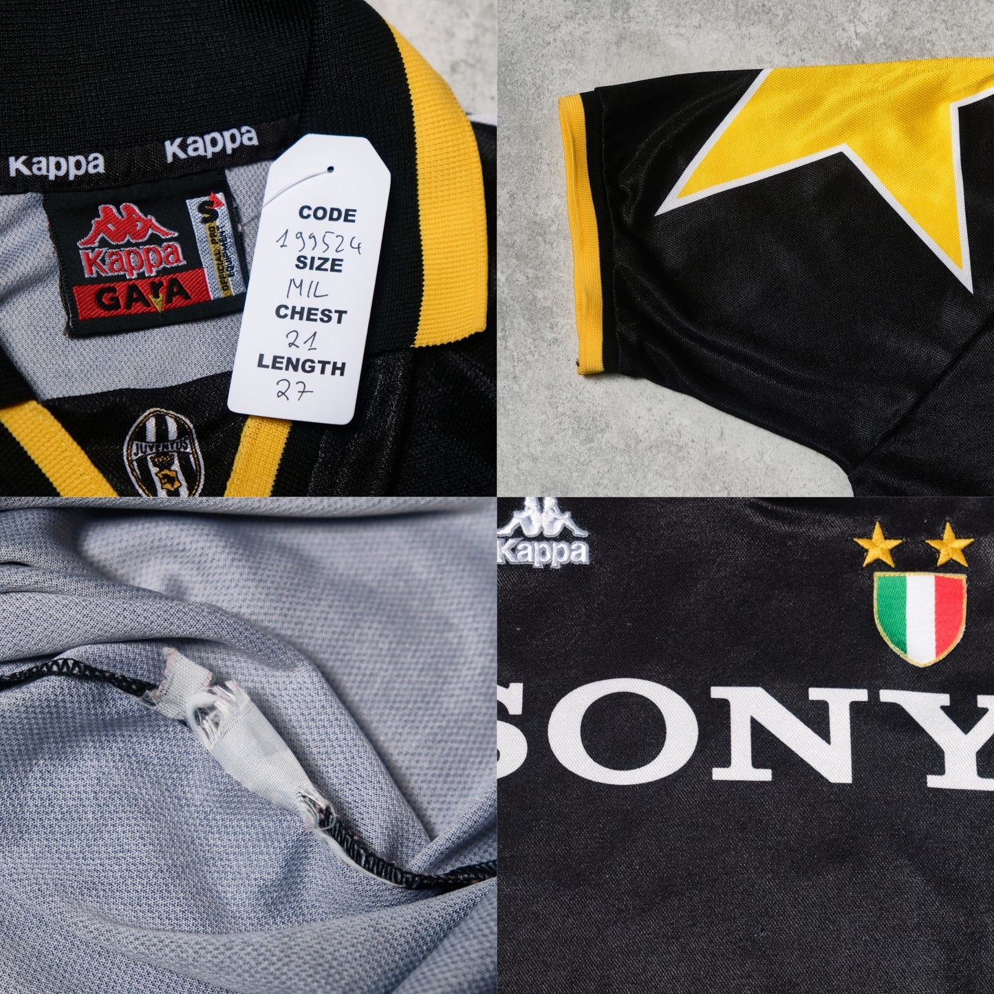 1995/96 Juventus Third Shirt Kappa Zidane (M/L)