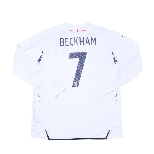 2007/09 England Home Shirt Umbro Beckham (XL/XXL)