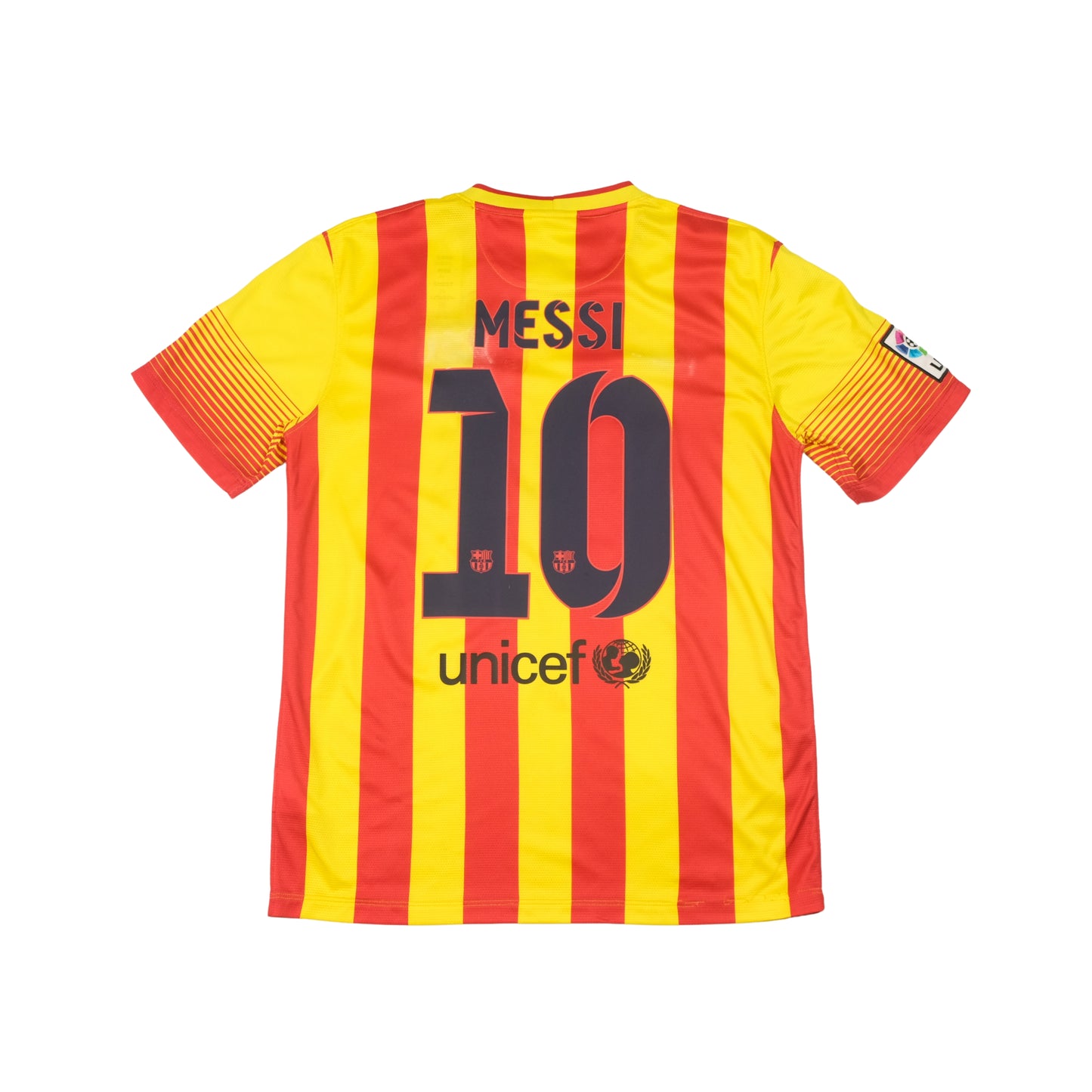 2013/14 Barcelona Away Shirt Messi Nike (M)