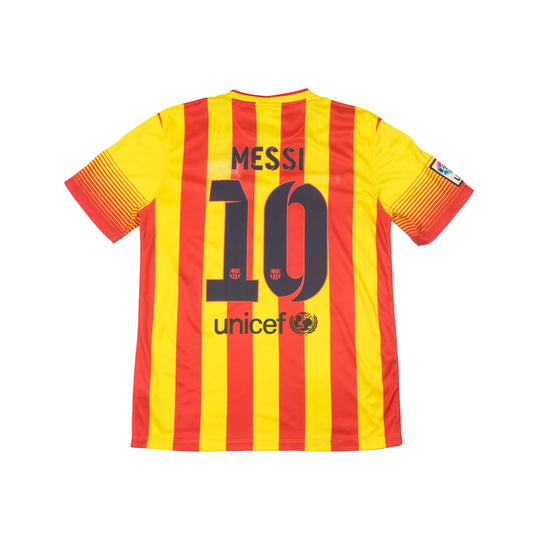 2013/14 Barcelona Away Shirt Messi Nike (M)