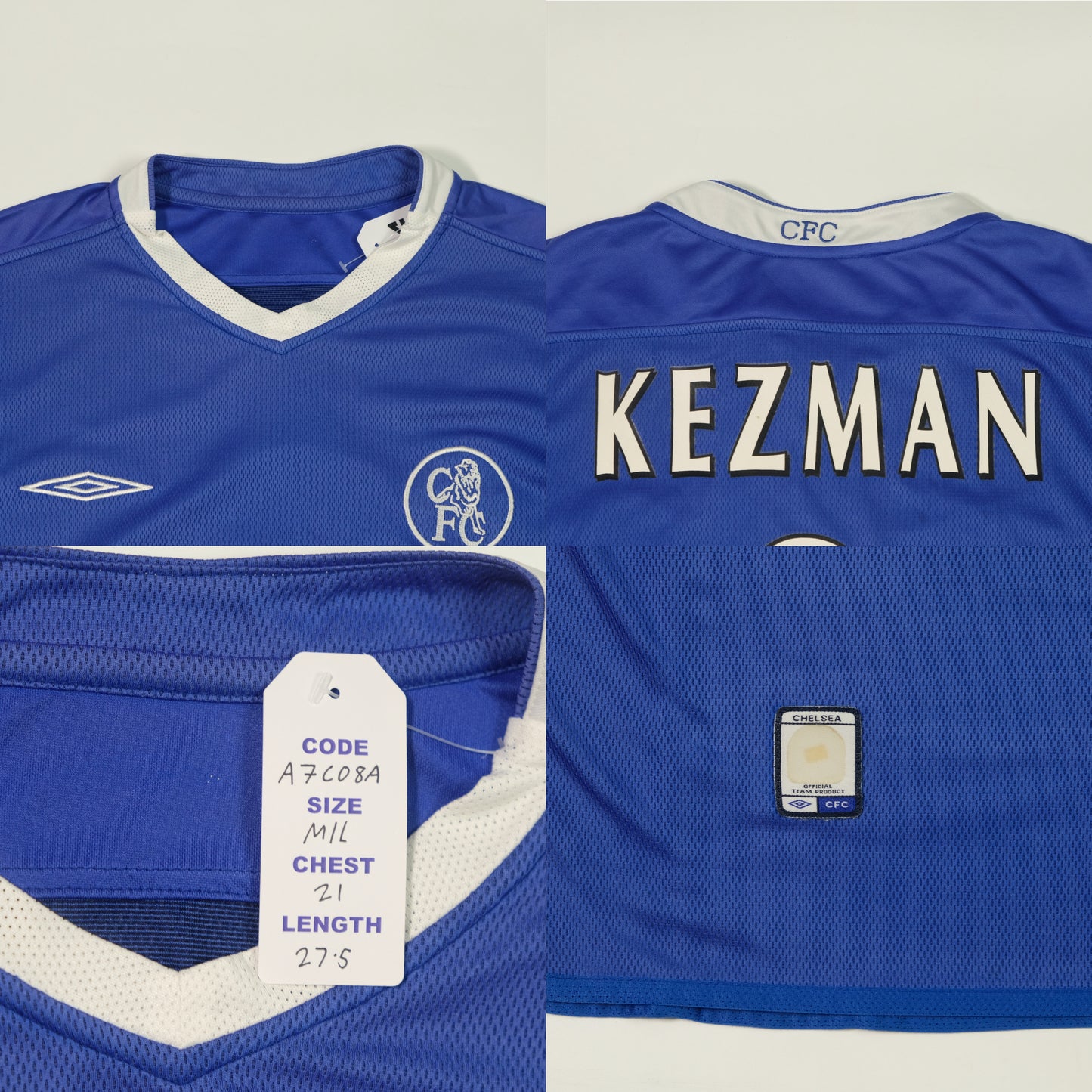 2003/2004 Chelsea Home Shirt Kezman Umbro