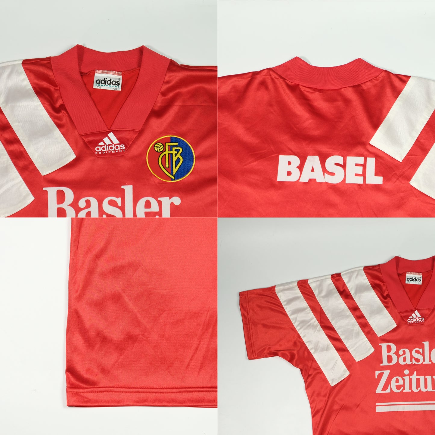 FC Basel Original Home Football Shirt 1993/1994 Adidas Equipment XL