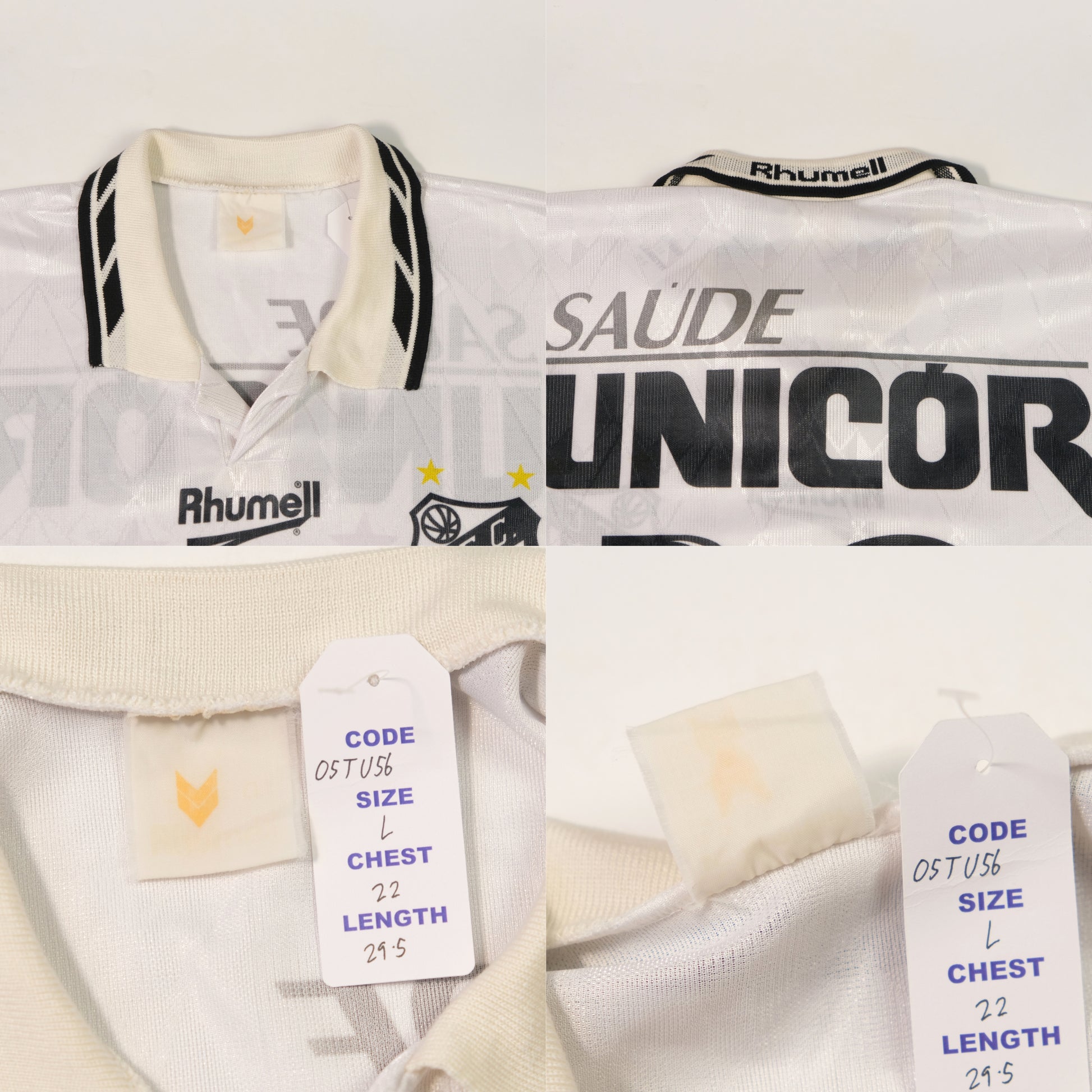 1996 Santos Home Shirt Rhummel