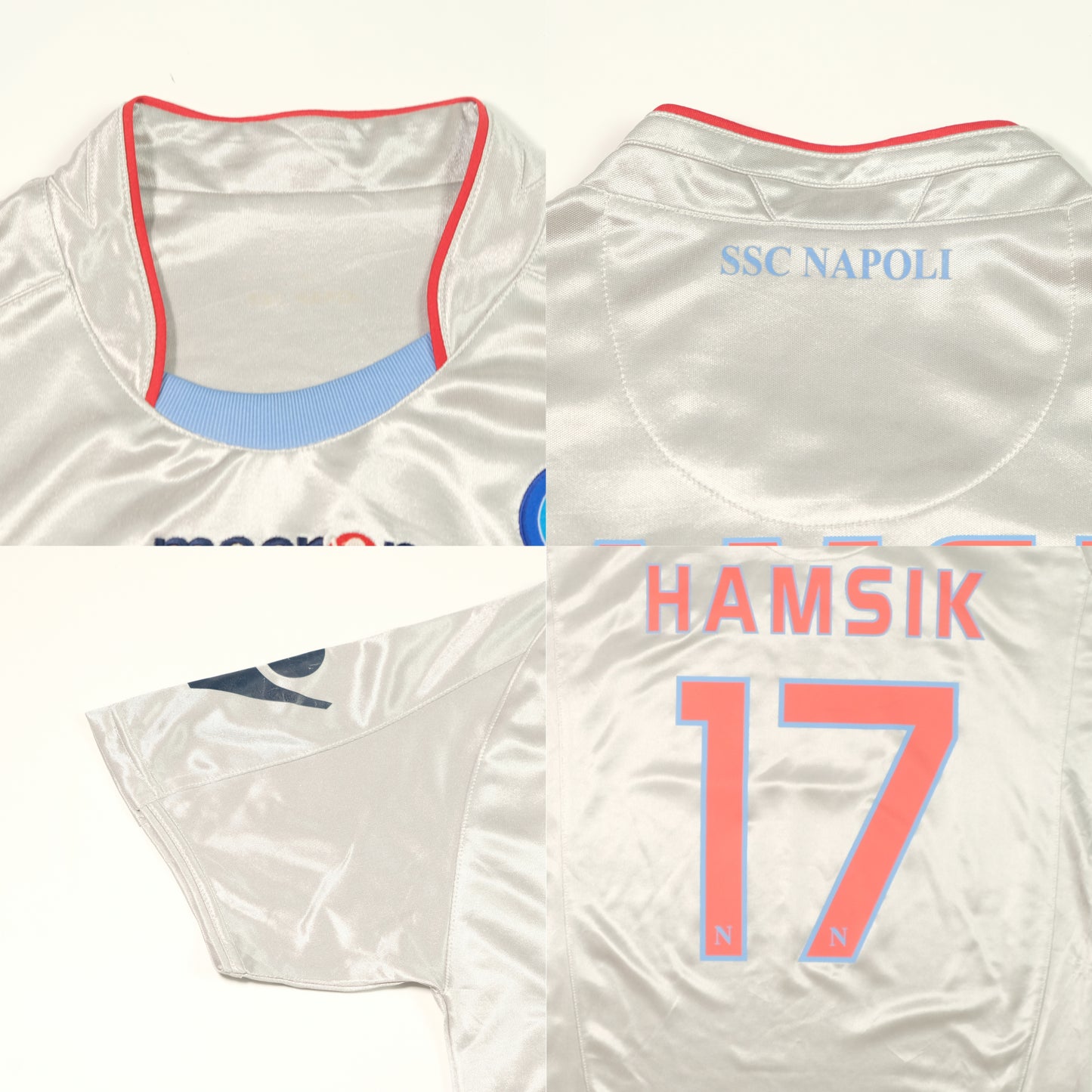 Napoli Italy Hamsik 2009/2010 Macron Away Football Shirt Medium