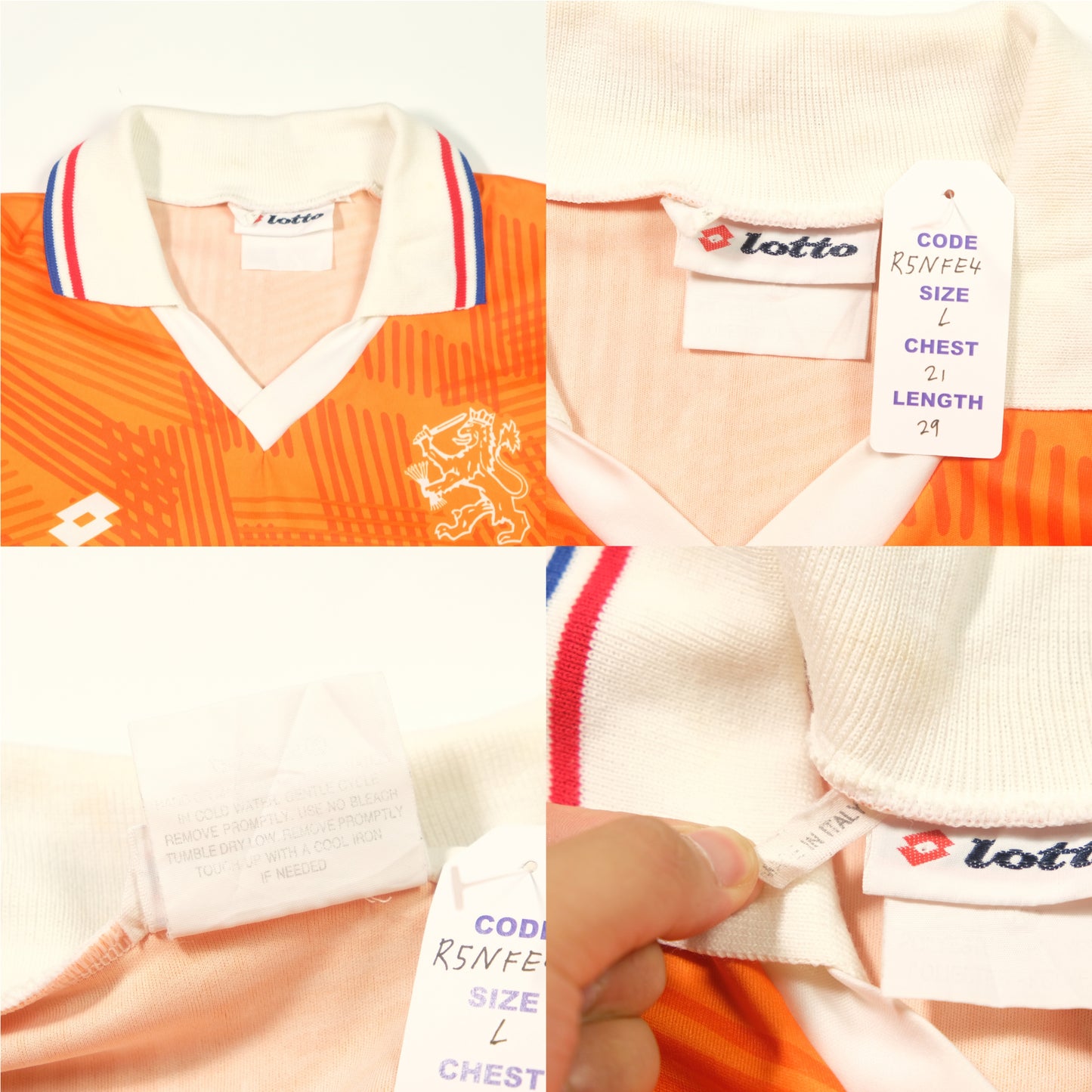 Holland/Netherlands 1994/1995 Original Home Football Shirt Lotto Large