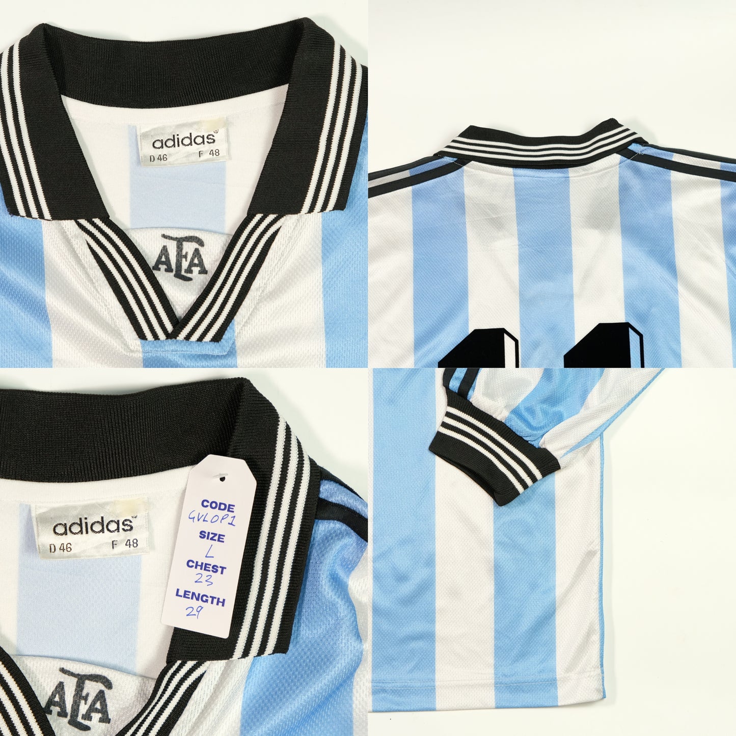 Argentina 1998 Adidas Home Football Shirt Large