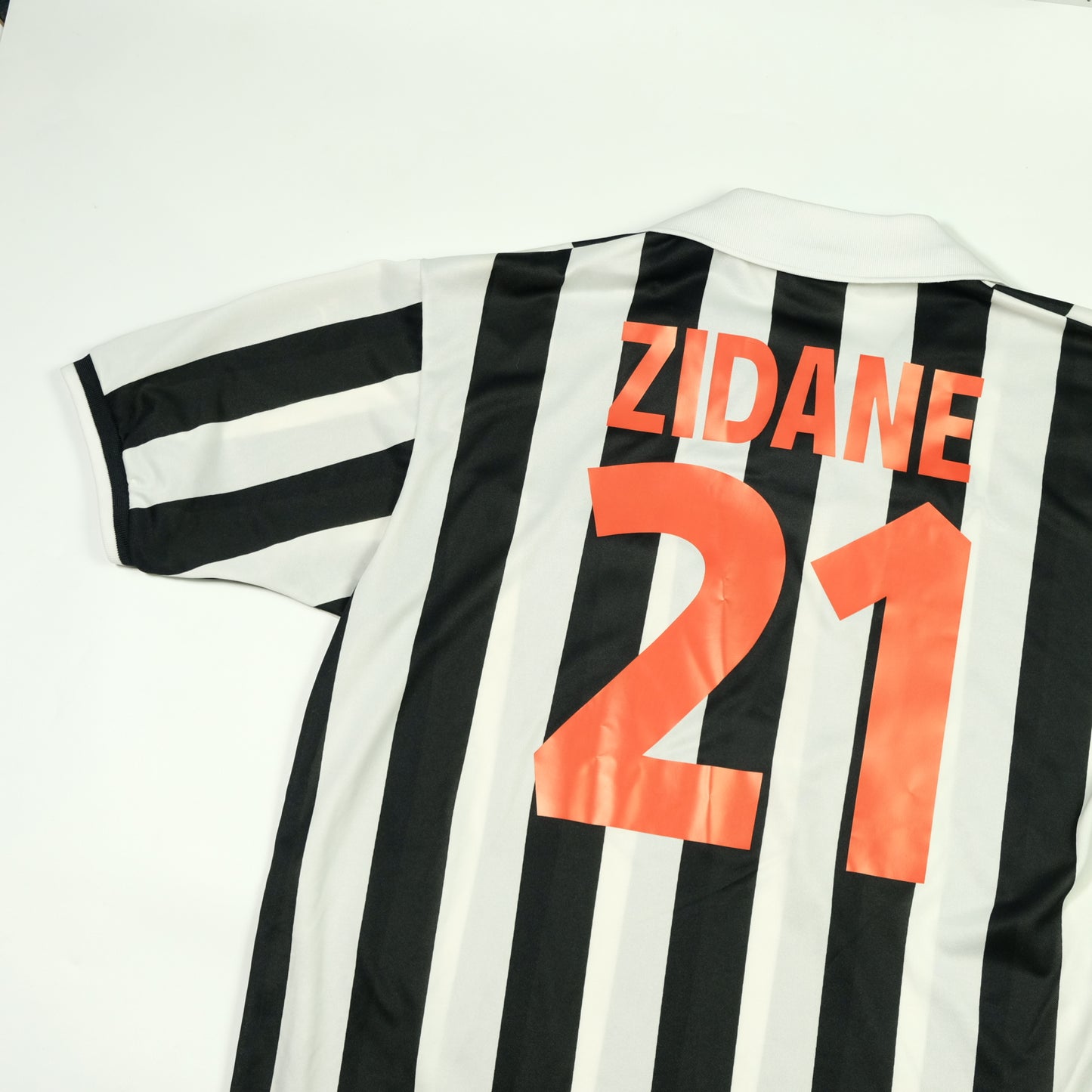 Juventus Italy Kappa Zidane 21 Original 1998/1999 Home Vintage Football Shirt Large