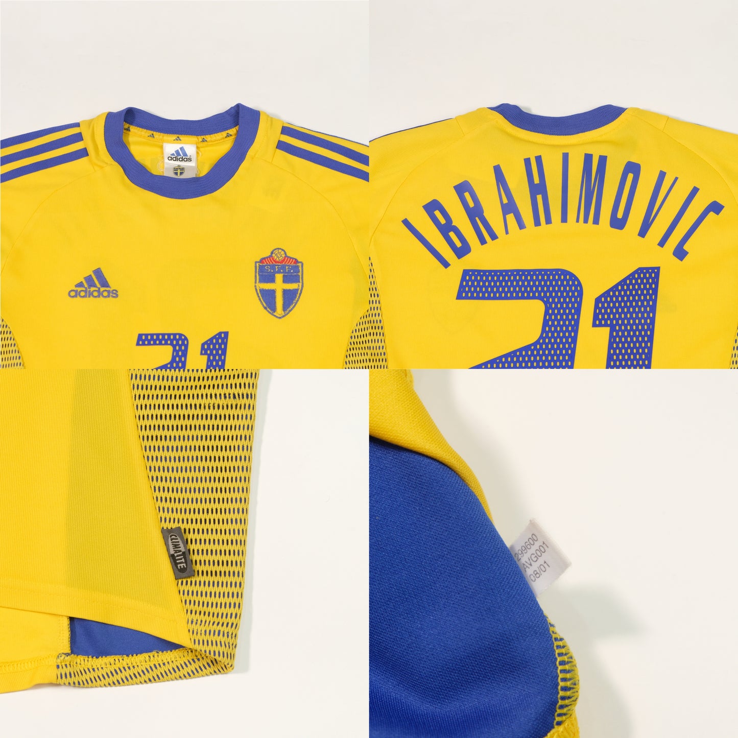 2002/03 Sweden Home Shirt Adidas Ibrahimovic (M)
