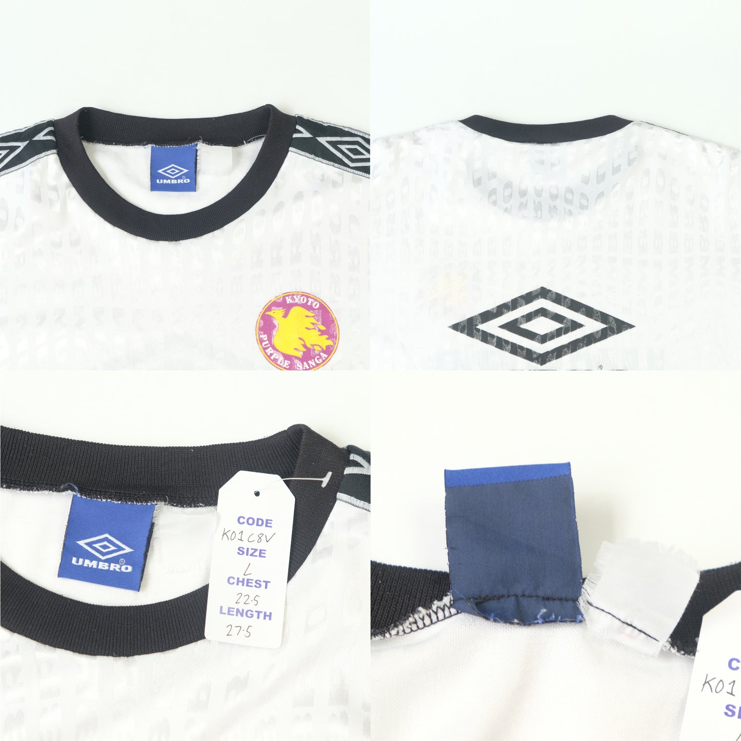1998 Kyoto Purple Sanga Training Shirt Umbro J-League
