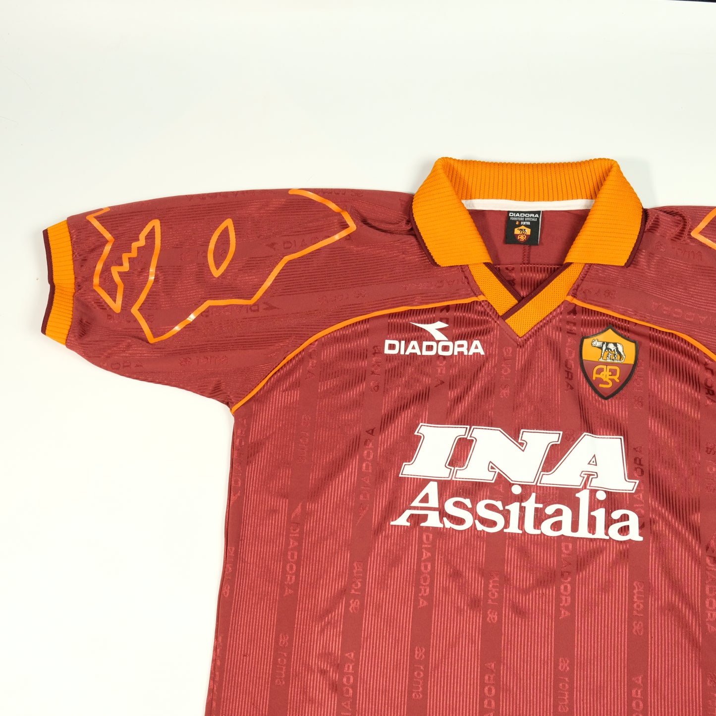 Roma Original Nakata 8 1999/2000 Diadora Home Football Shirt Medium