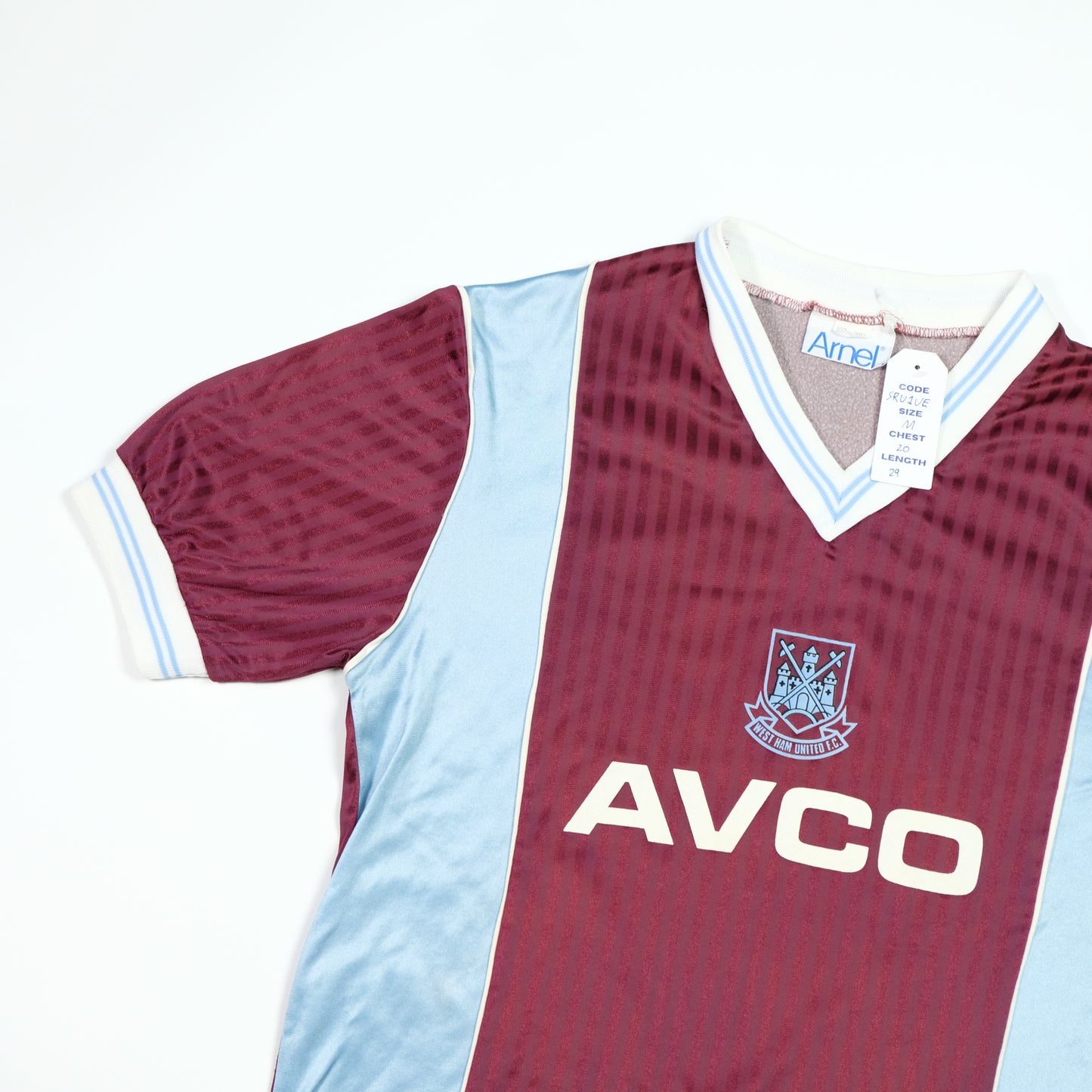 West Ham 1987/1989 Scoreline Original Home Football Shirt Large