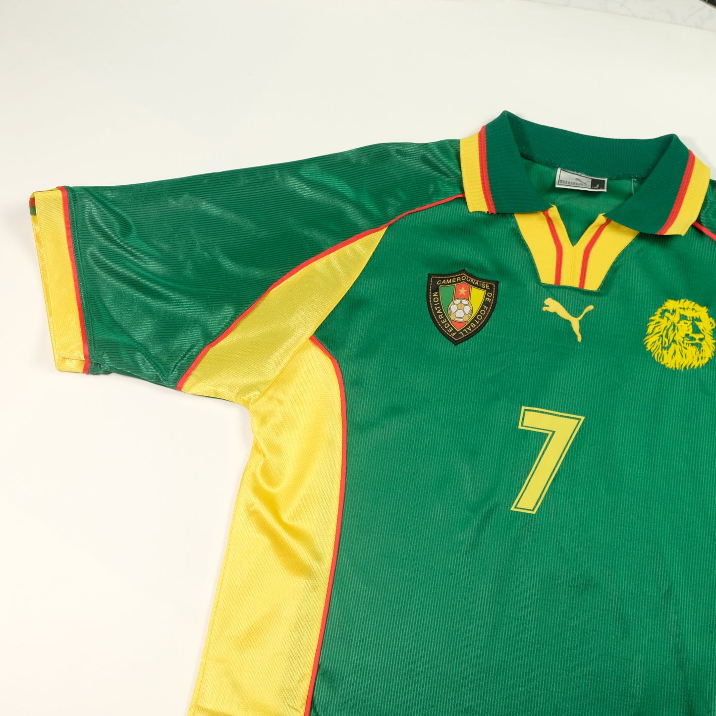 Vintage Cameroon 1998/1999 Puma Original Home Football Shirt Large