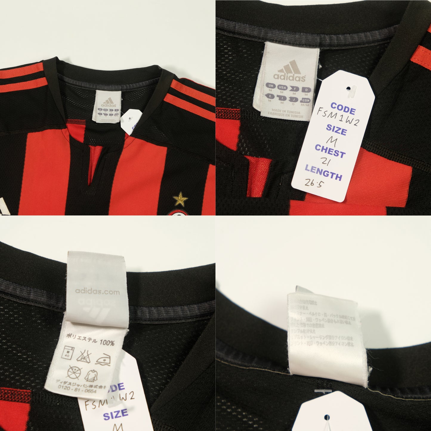 2003/2004 AC Milan Kaka Home Shirt Adidas (M)