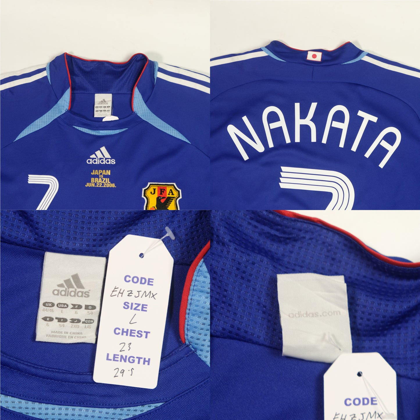 2006/07 Japan Home Shirt Adidas Nakata