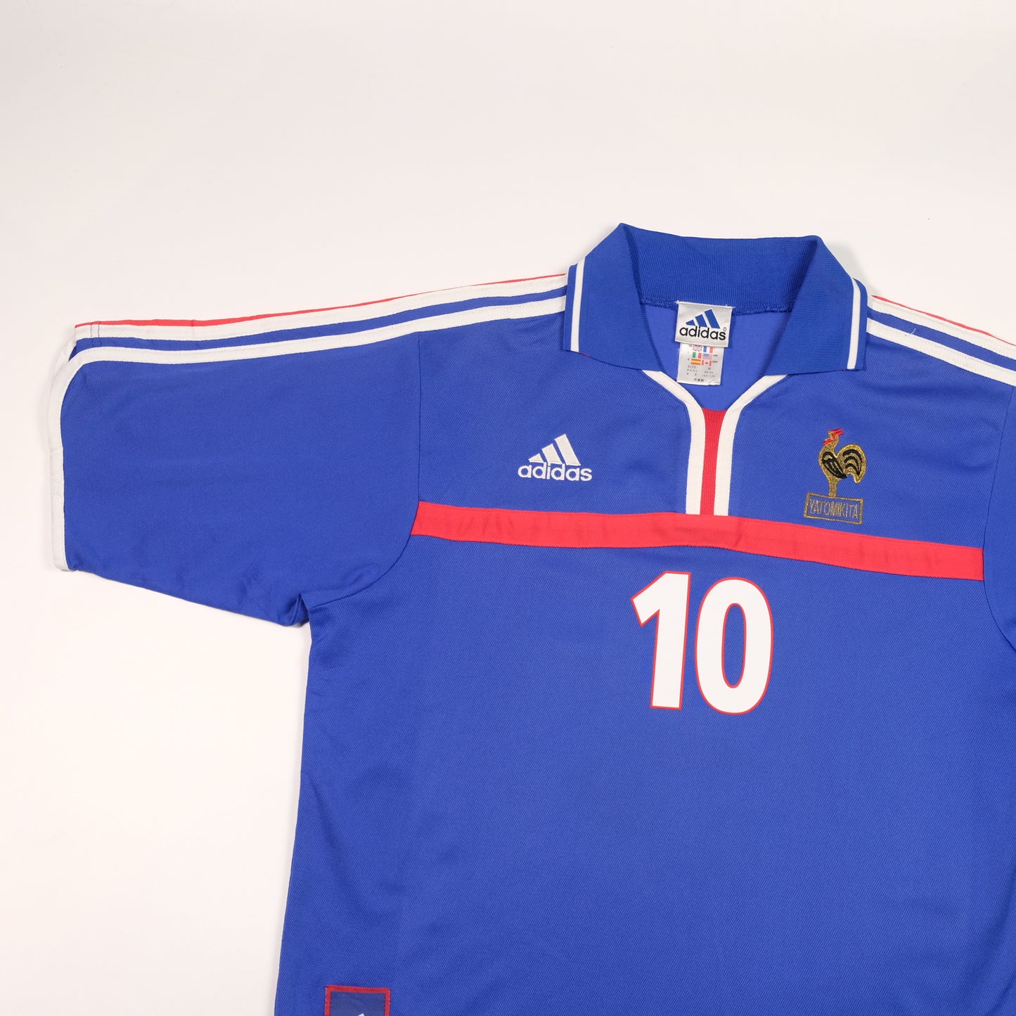 France Original Zidane 2000/2001 Adidas Home Football Shirt Large