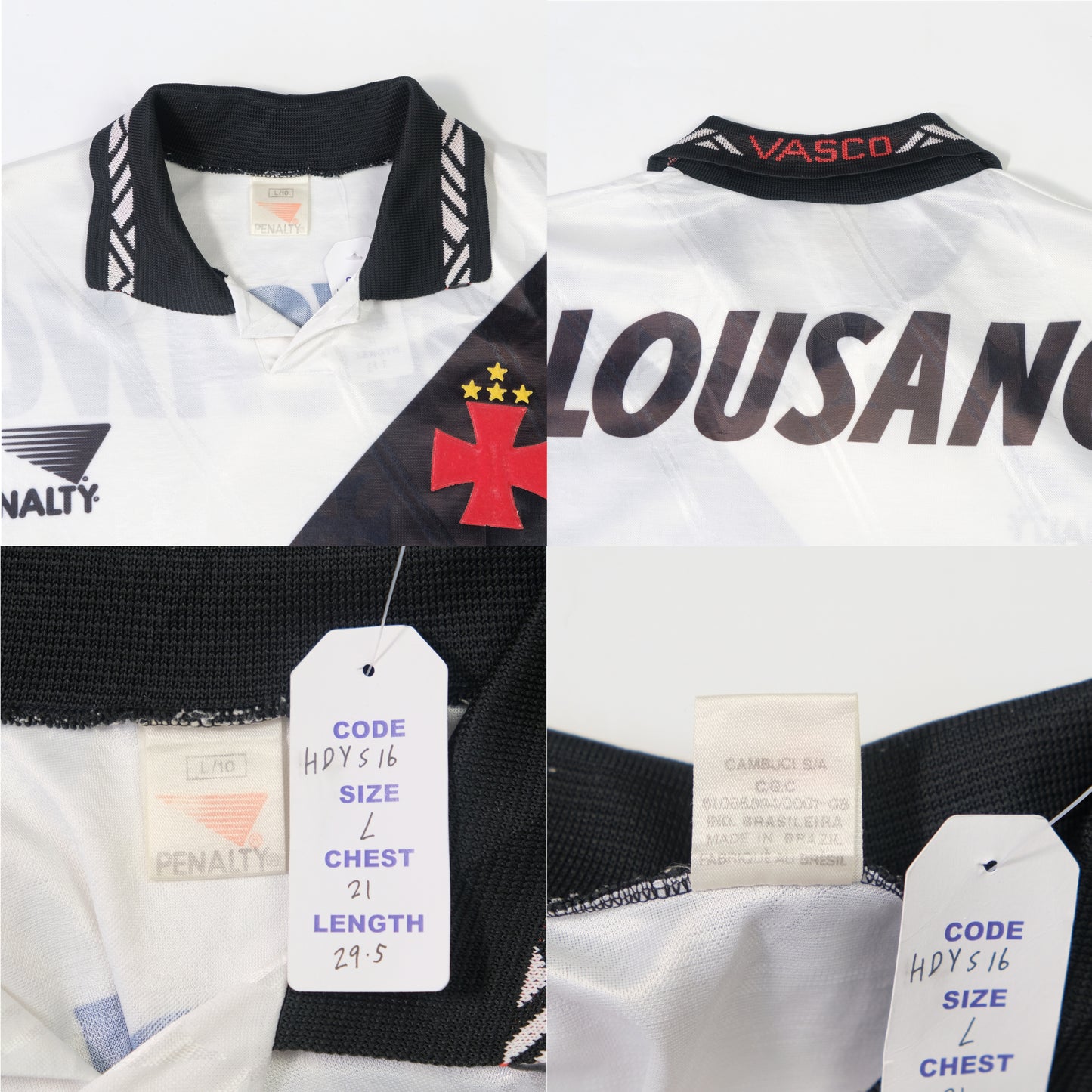 1995 Vasco de Gama (Brazil) Home Shirt Penalty (L)