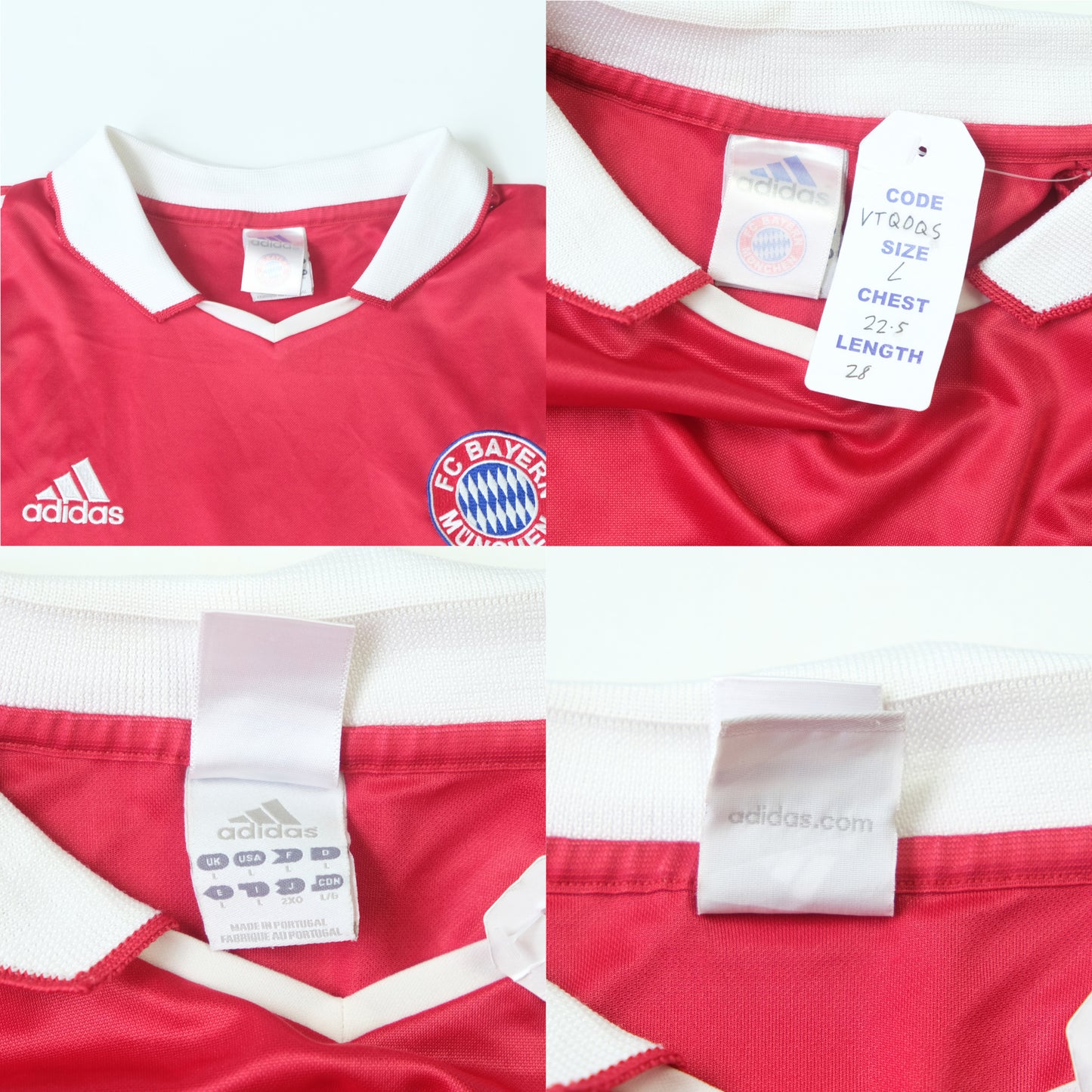 2003/04 Bayern Munich Home Shirt Lucio Adidas