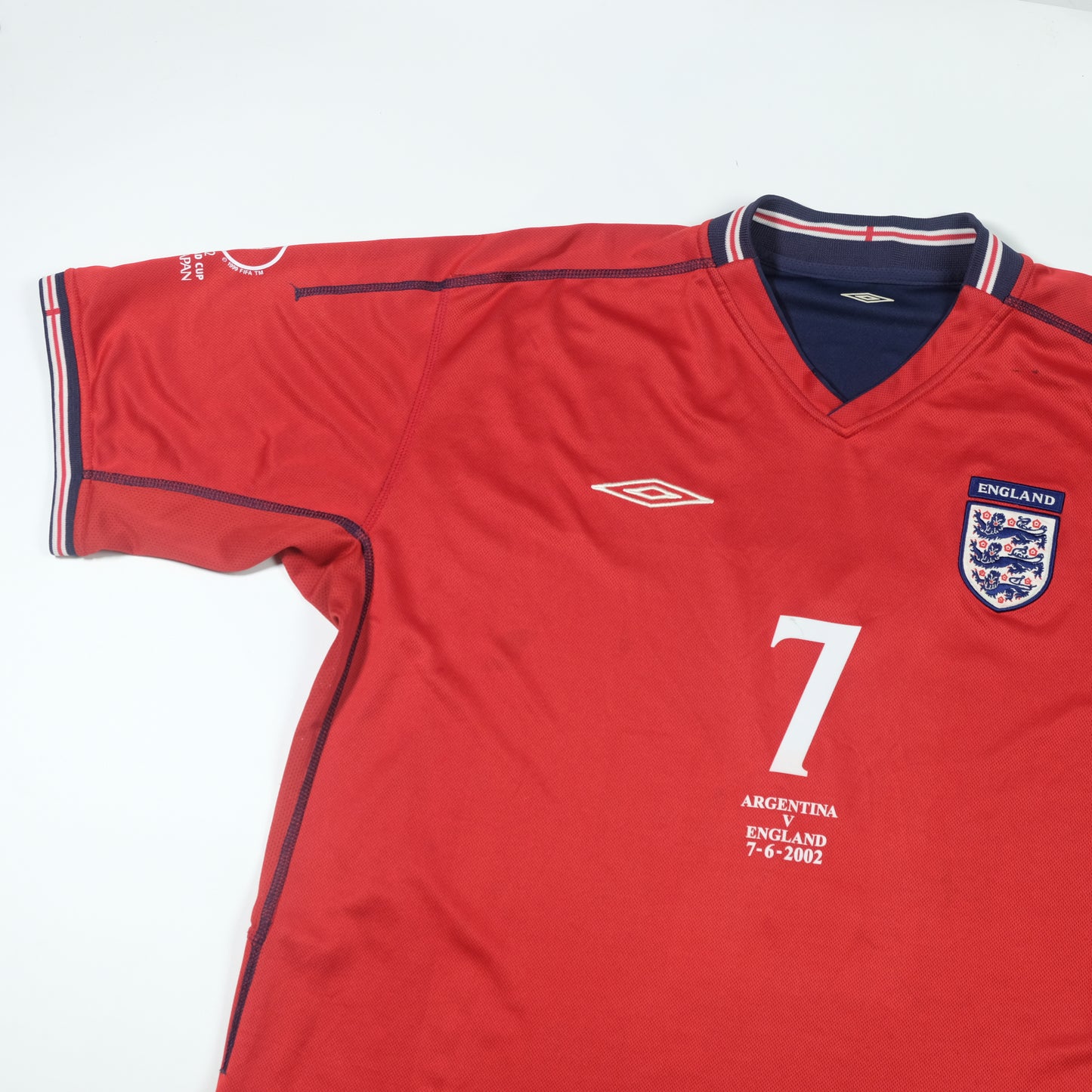England Beckham Original 2002/2004 Home Football Shirt XL
