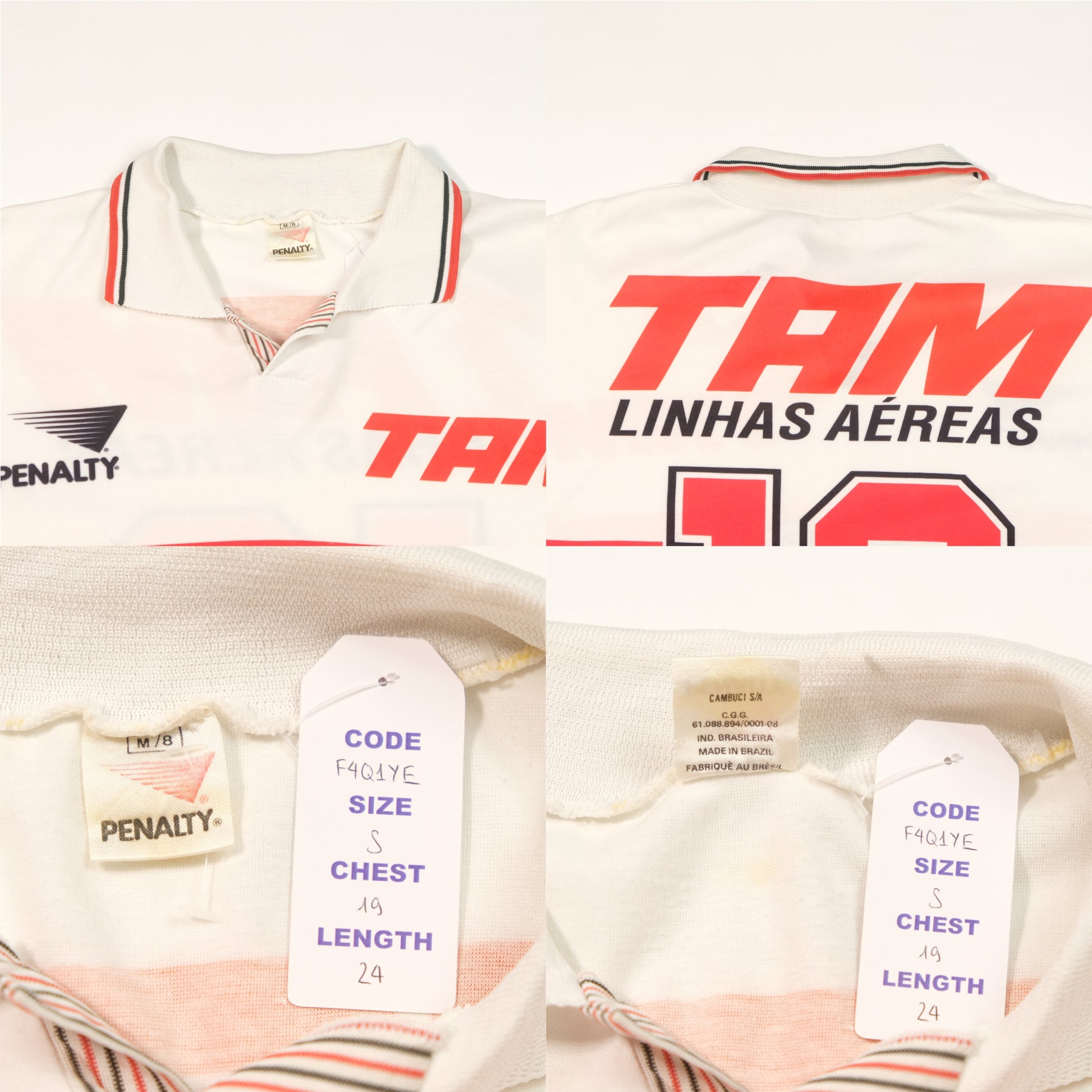 1992 Sao Paulo Home Shirt Penalty (S)