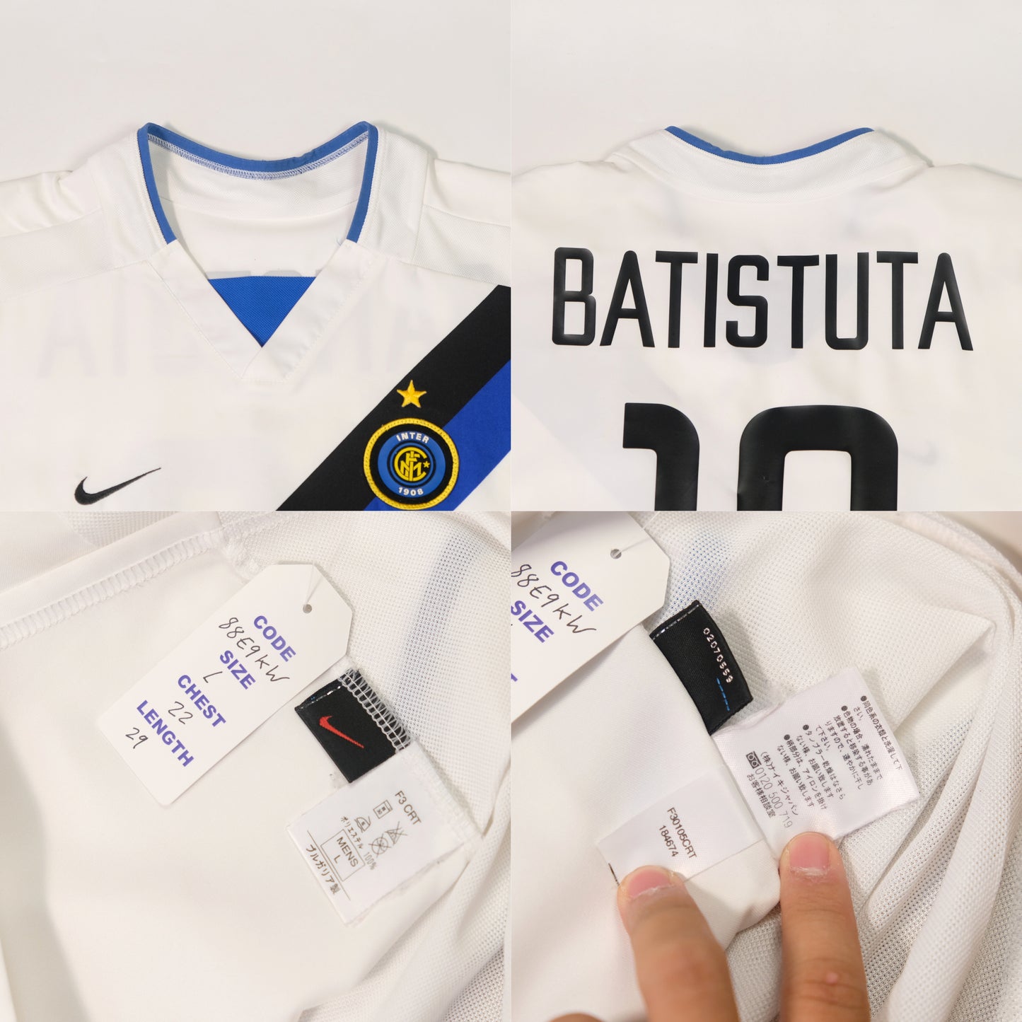2002/03 Inter Milan Away Shirt Nike Batistuta