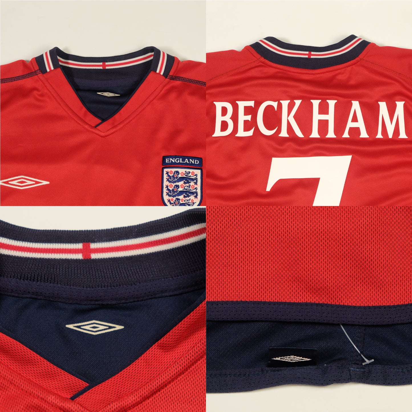 2002/04 England Away Shirt Umbro Beckham