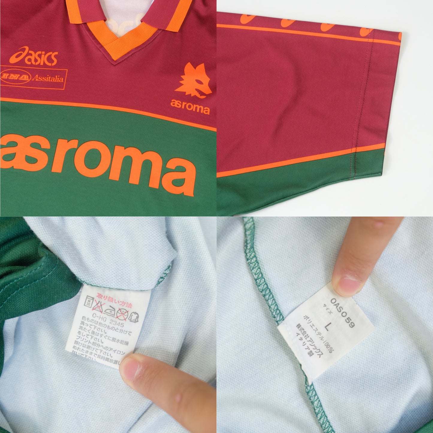 1995/96 Roma Training Shirt Asics