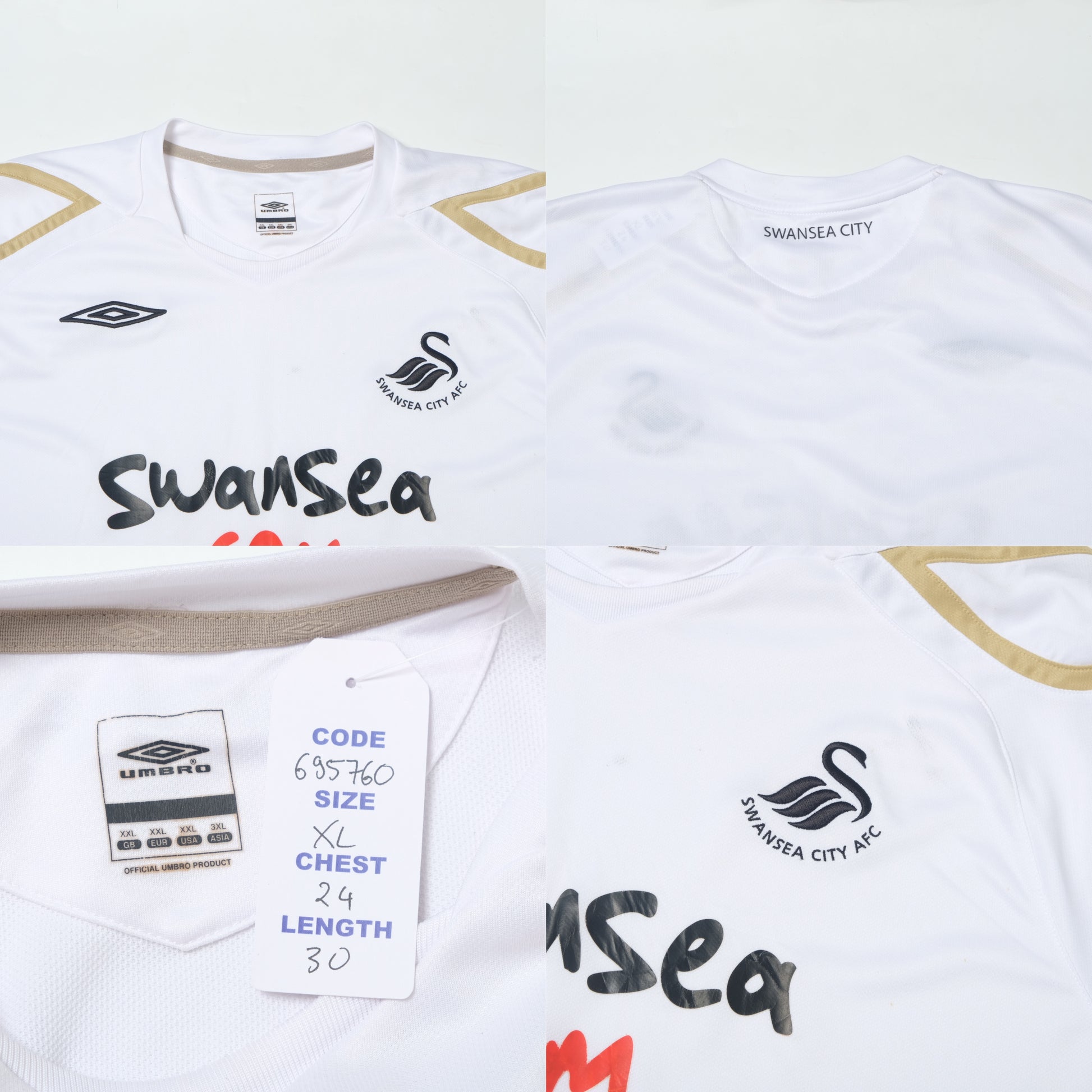2008/10 Swansea Home Shirt Umbro (XL)