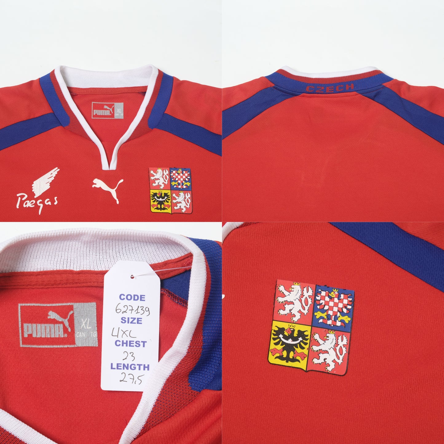 2000/02 Czech Republic Home Shirt Puma (L/XL)