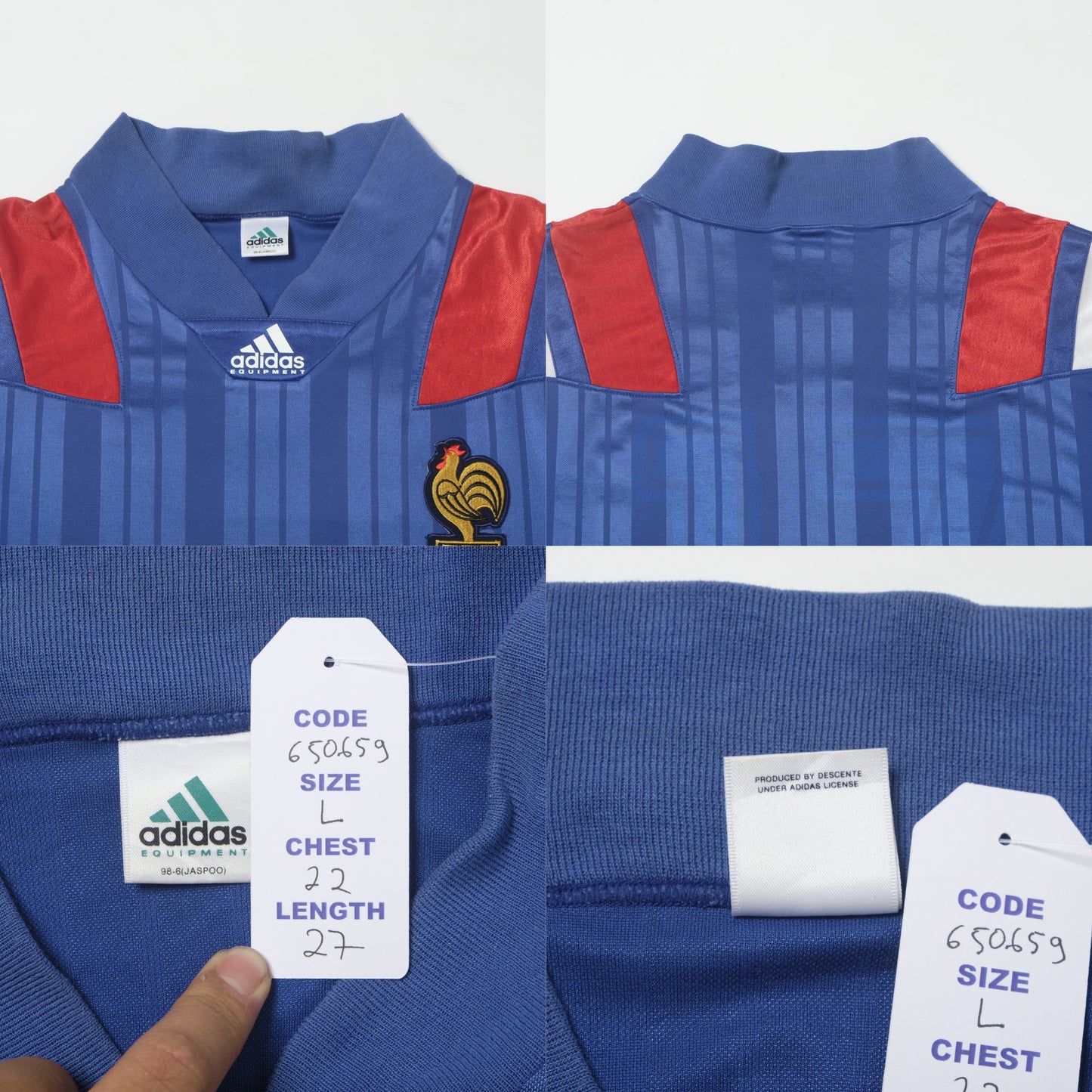1992/94 France Home Shirt Adidas (L)