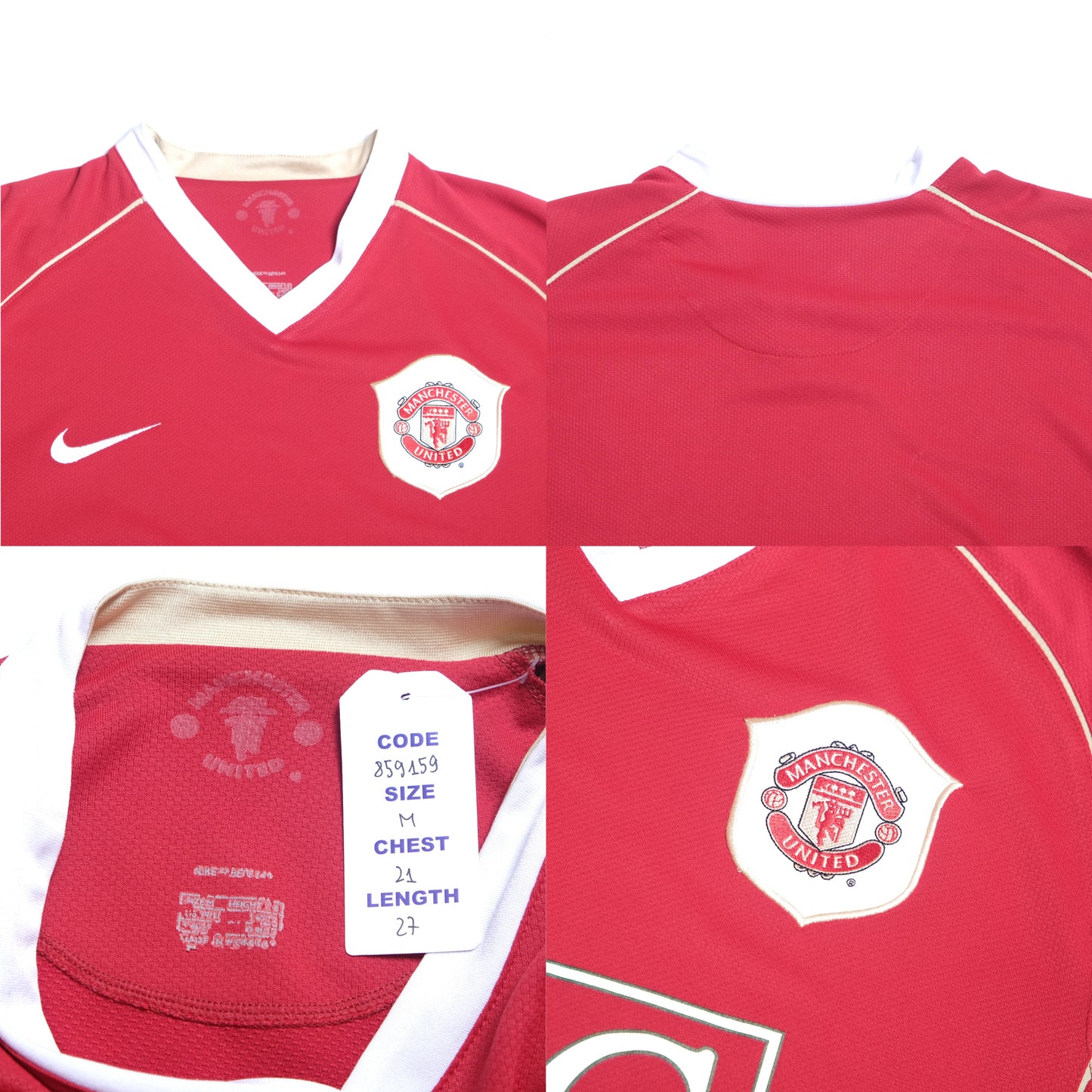 2006/07 Manchester United Home Shirt Nike (M)