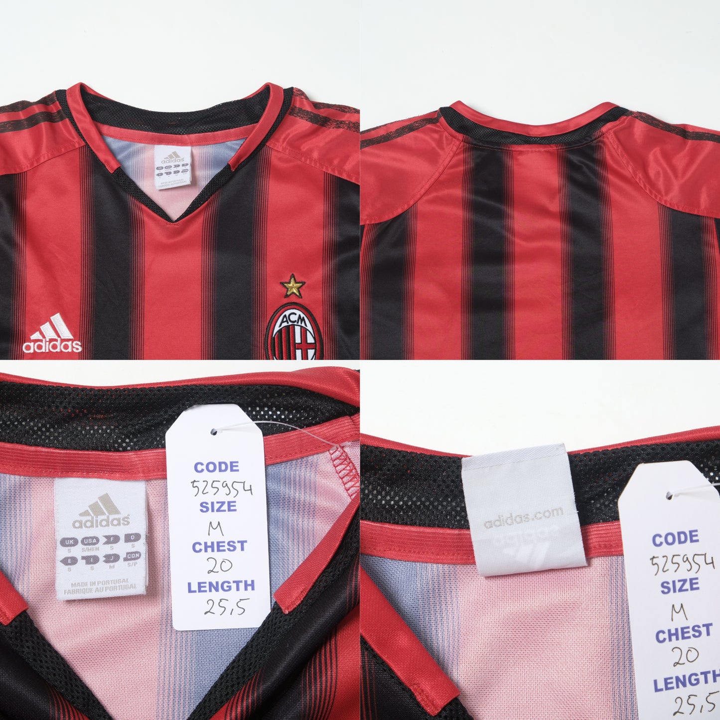 2004/05 AC Milan Home Shirt Adidas (M)