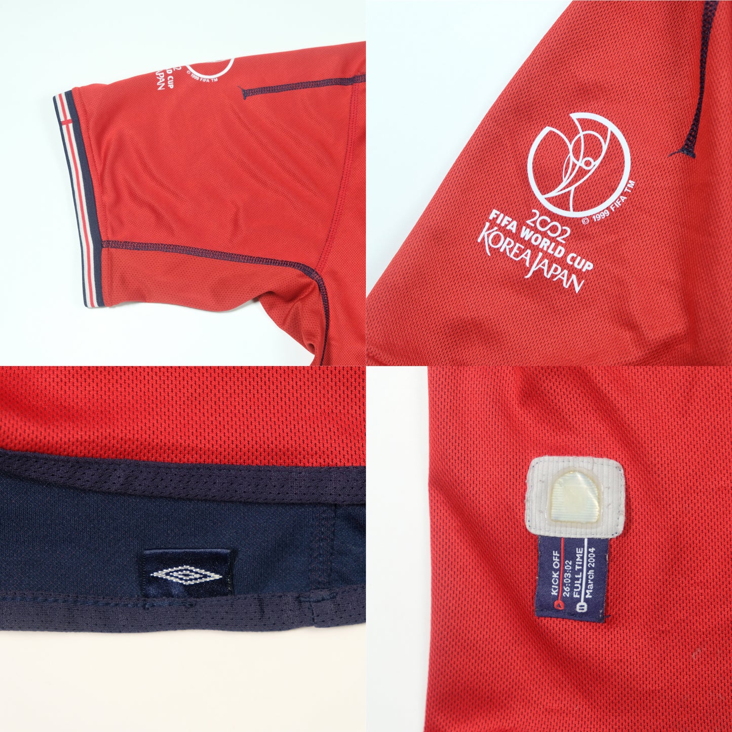 England Beckham Original 2002/2004 Home Football Shirt XL