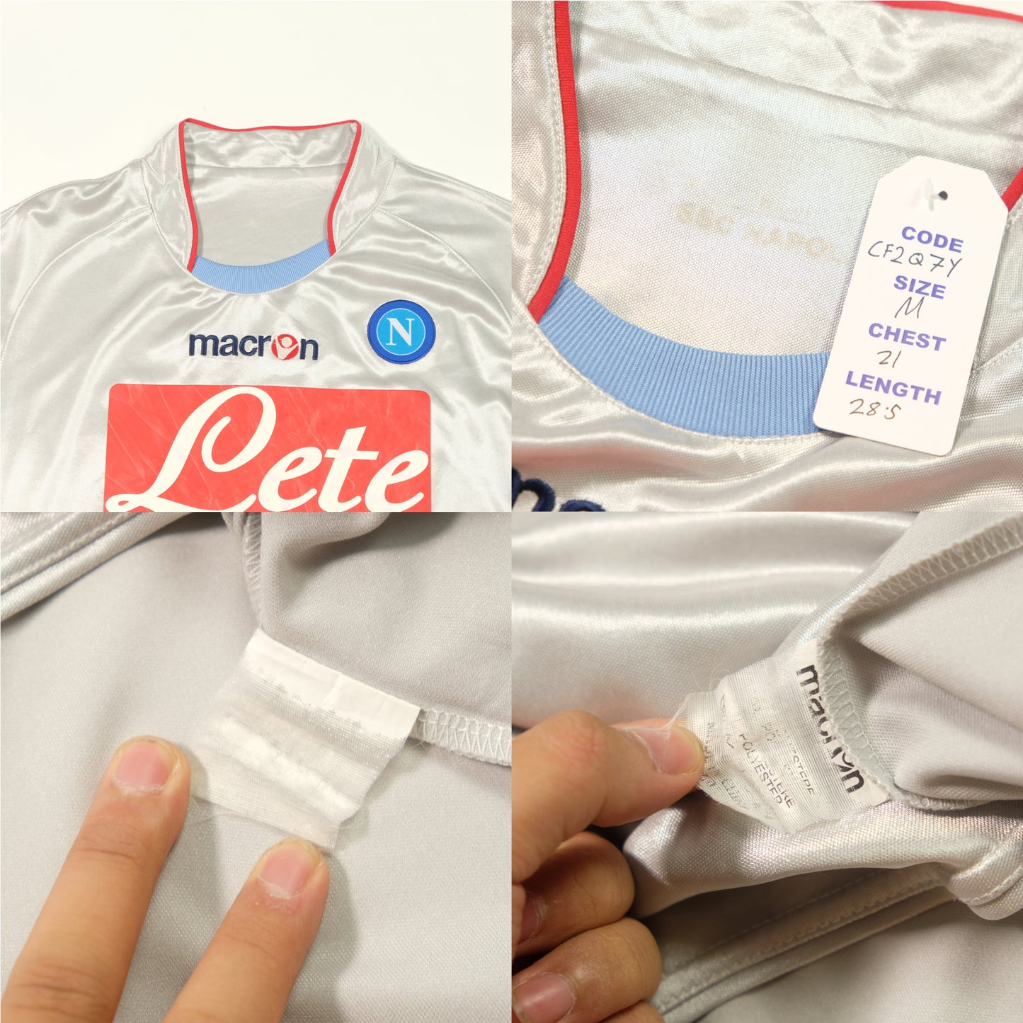 Napoli Italy Hamsik 2009/2010 Macron Away Football Shirt Medium
