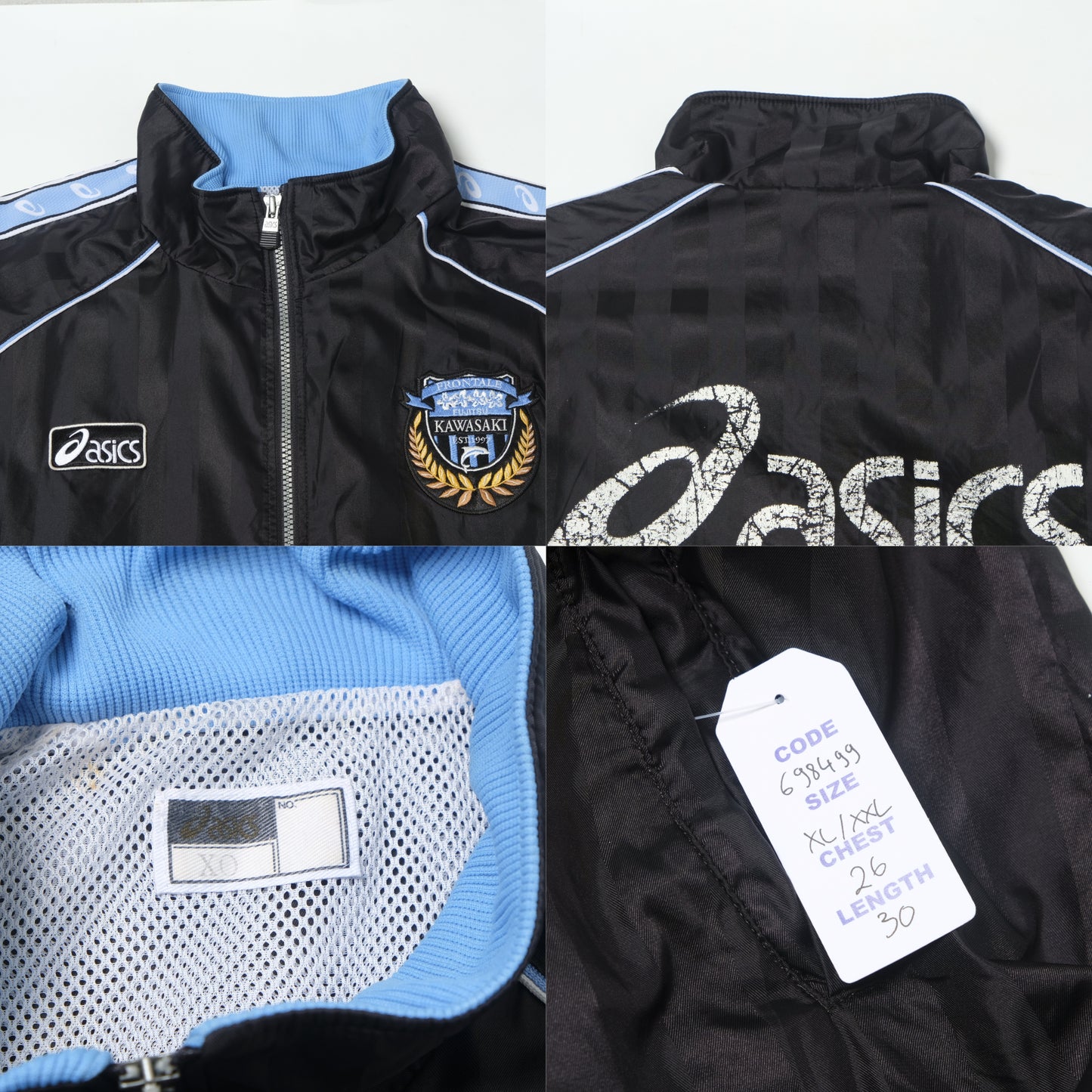 1996/97 Kawasaki Frontale Football Jacket J-League Asics (XL)