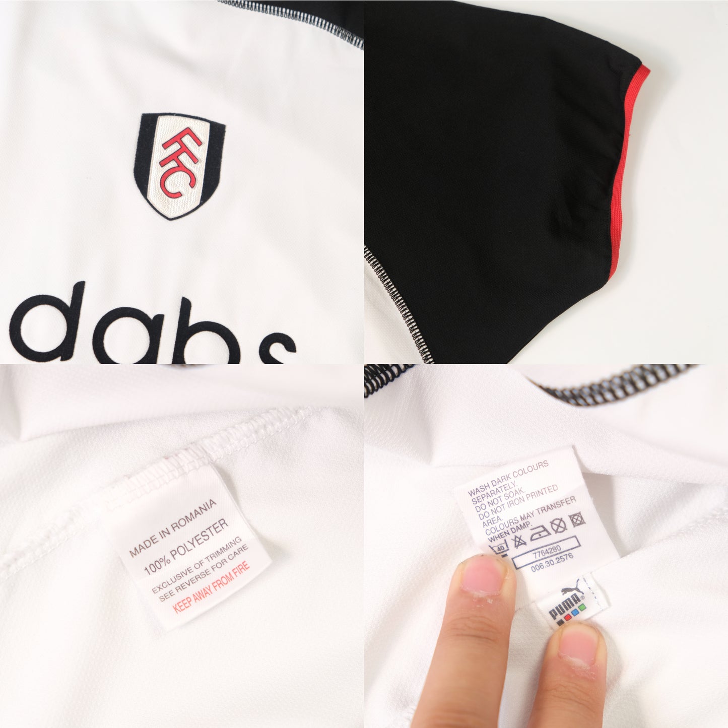 2003/04 Fulham Home Football Shirt Puma Cole (XXXL)