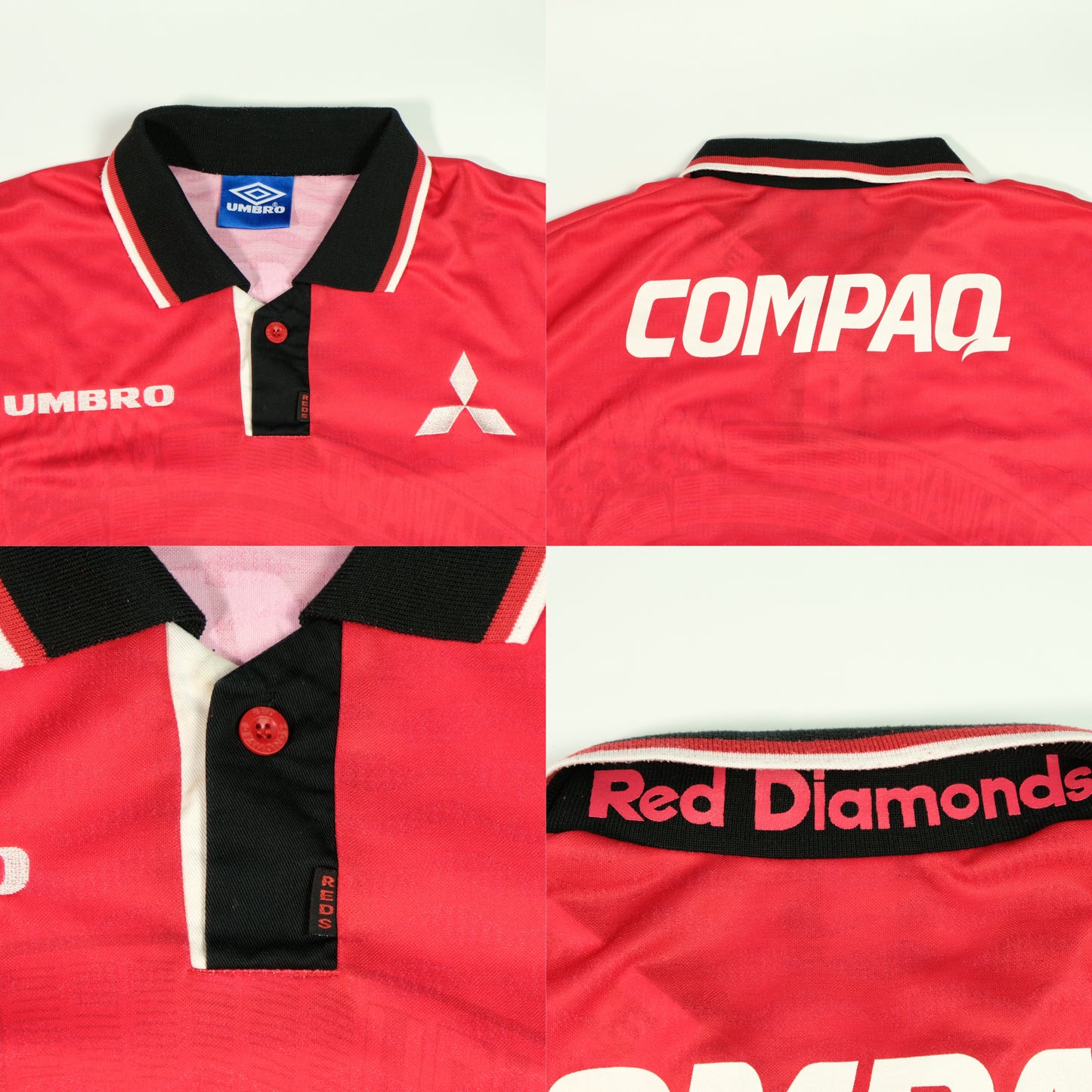 Mitsubishi Urawa Red Diamonds J-League Umbro 1996/1998 Home Football Shirt Large
