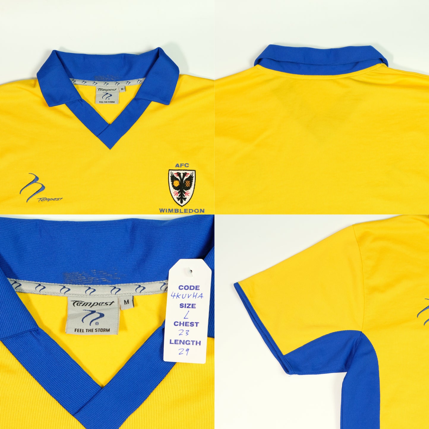 AFC Wimbledon 2002/2003 Topper Original Away Football Shirt Large