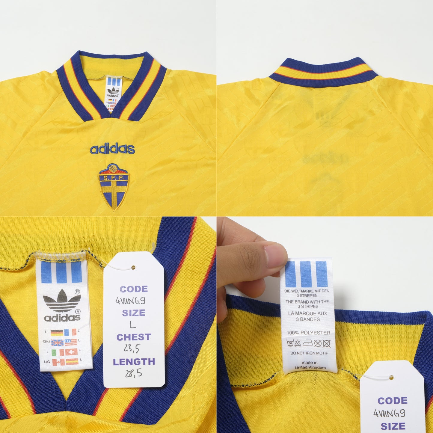 1994/96 Sweden Home Shirt Adidas (L)