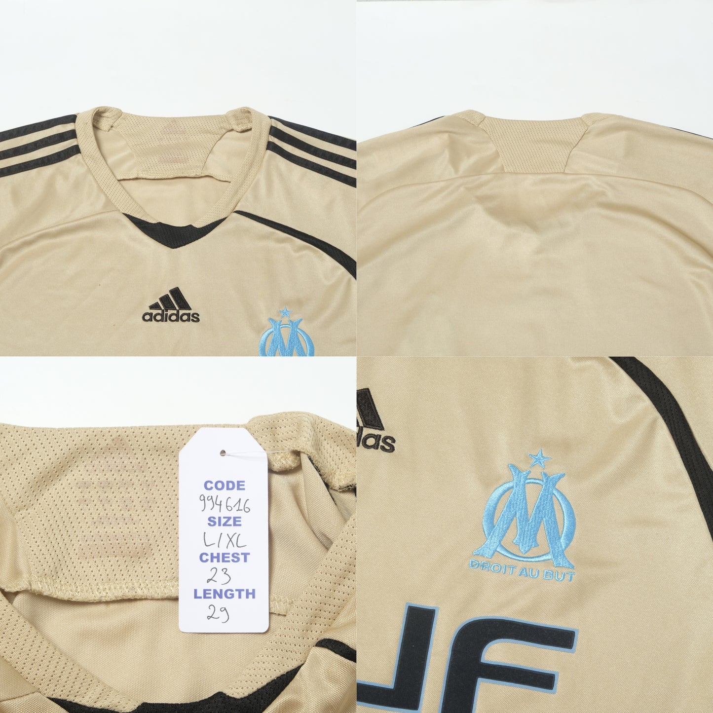2008/09 Olympique Marseille Third Shirt Adidas (L/XL)